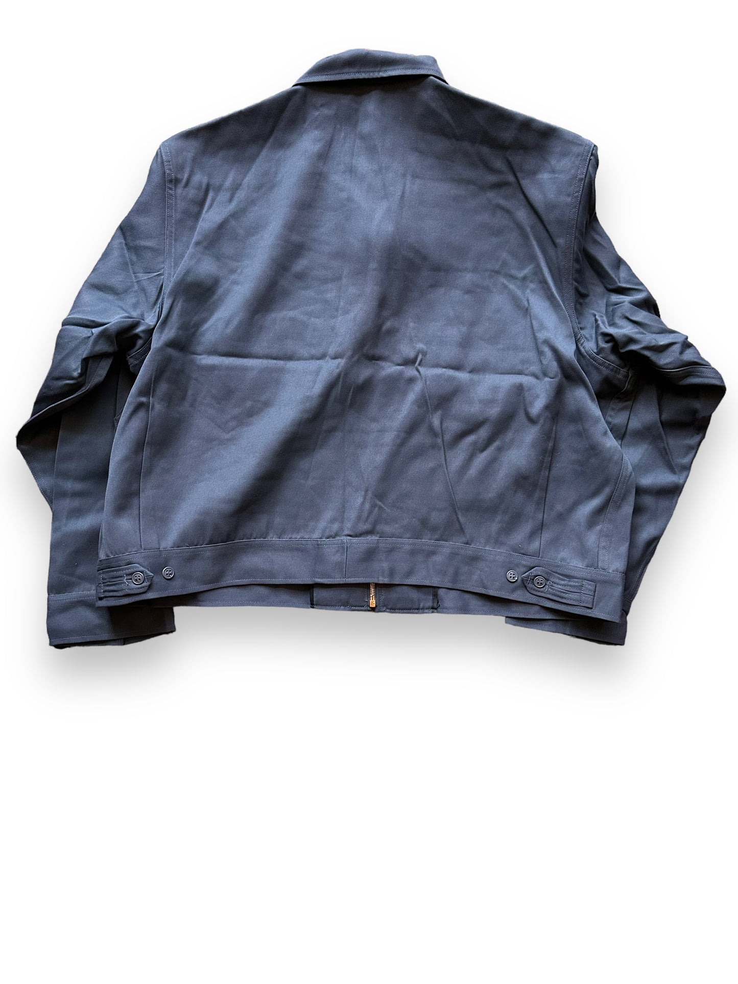 Rear View of Vintage NOS Mr 2-Ply Slate Grey Gas Station Jacket SZ 58 | Vintage Workwear Jacket Seattle | Seattle Vintage Clothing