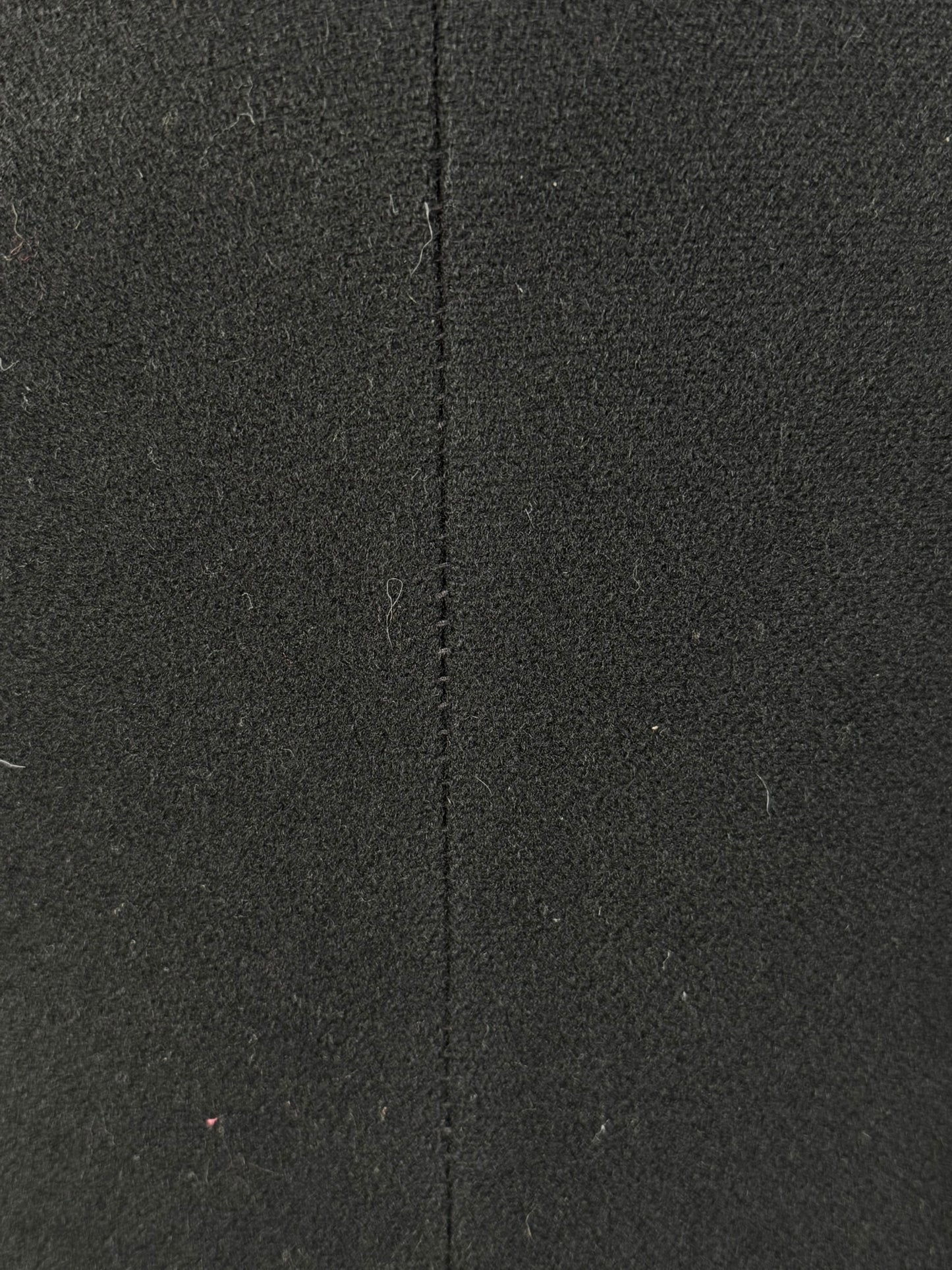 Back seam of 1970s Simon Howard Wool Fur Trimmed Coat S