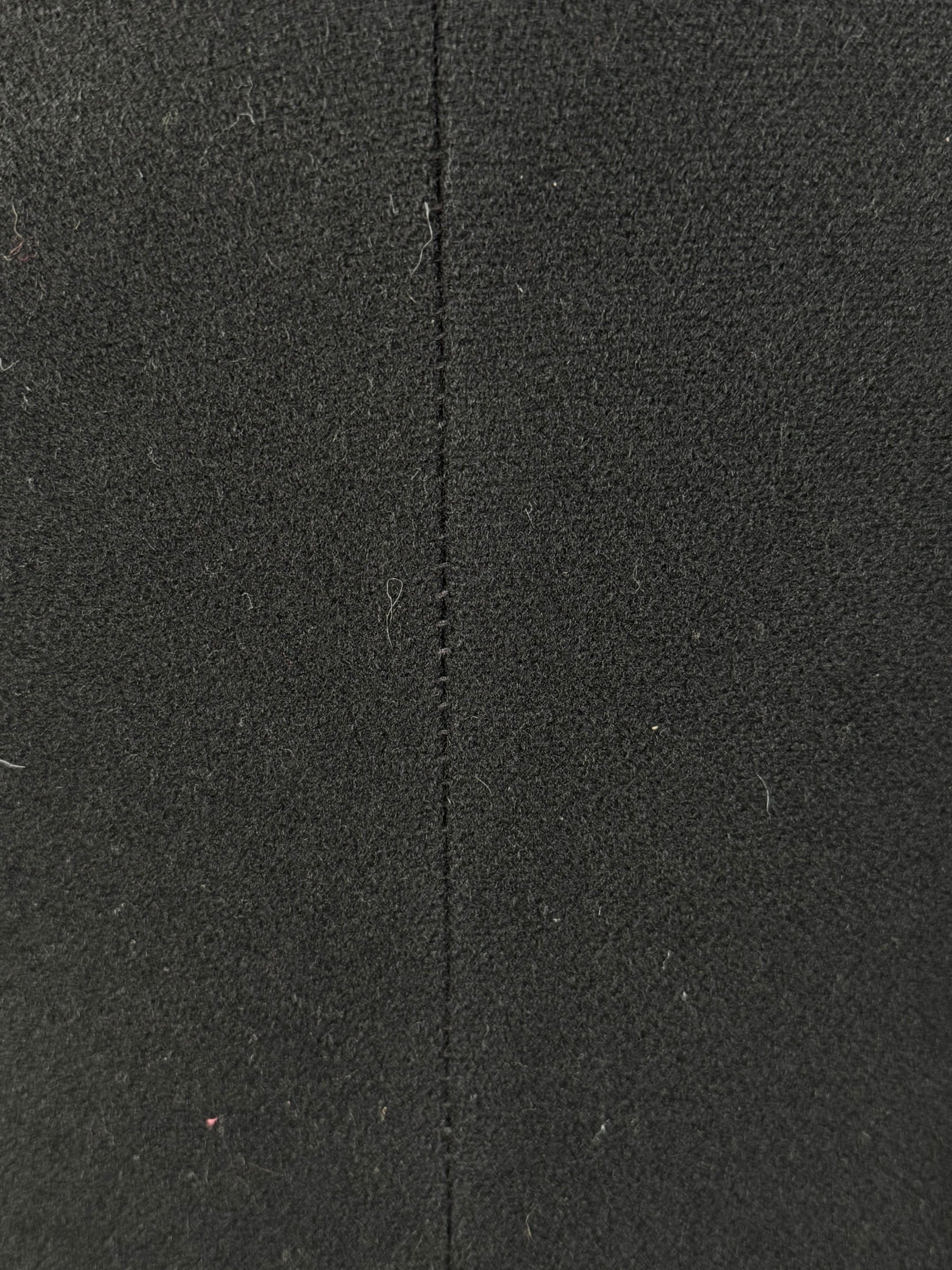 Back seam of 1970s Simon Howard Wool Fur Trimmed Coat S