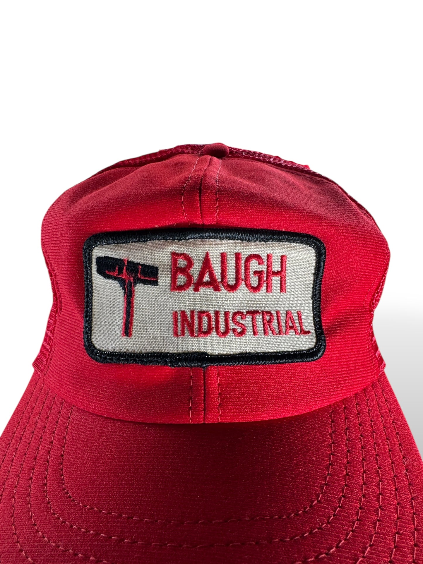 Label on Vintage Baugh Industrial Trucker Hat SZ OSFA