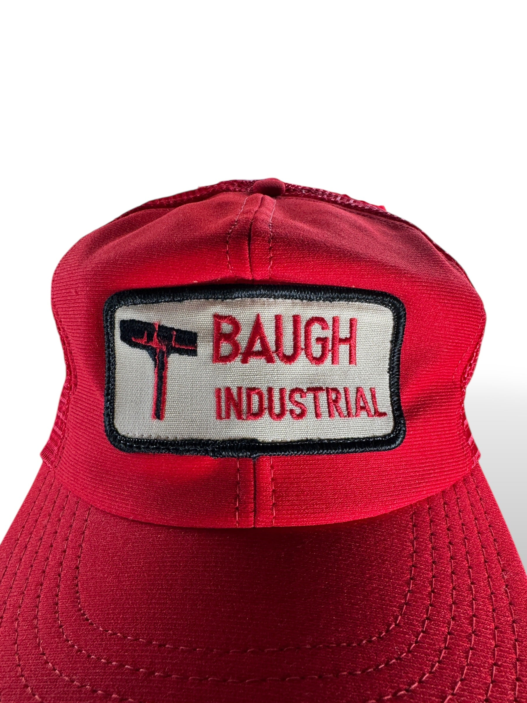 Label on Vintage Baugh Industrial Trucker Hat SZ OSFA