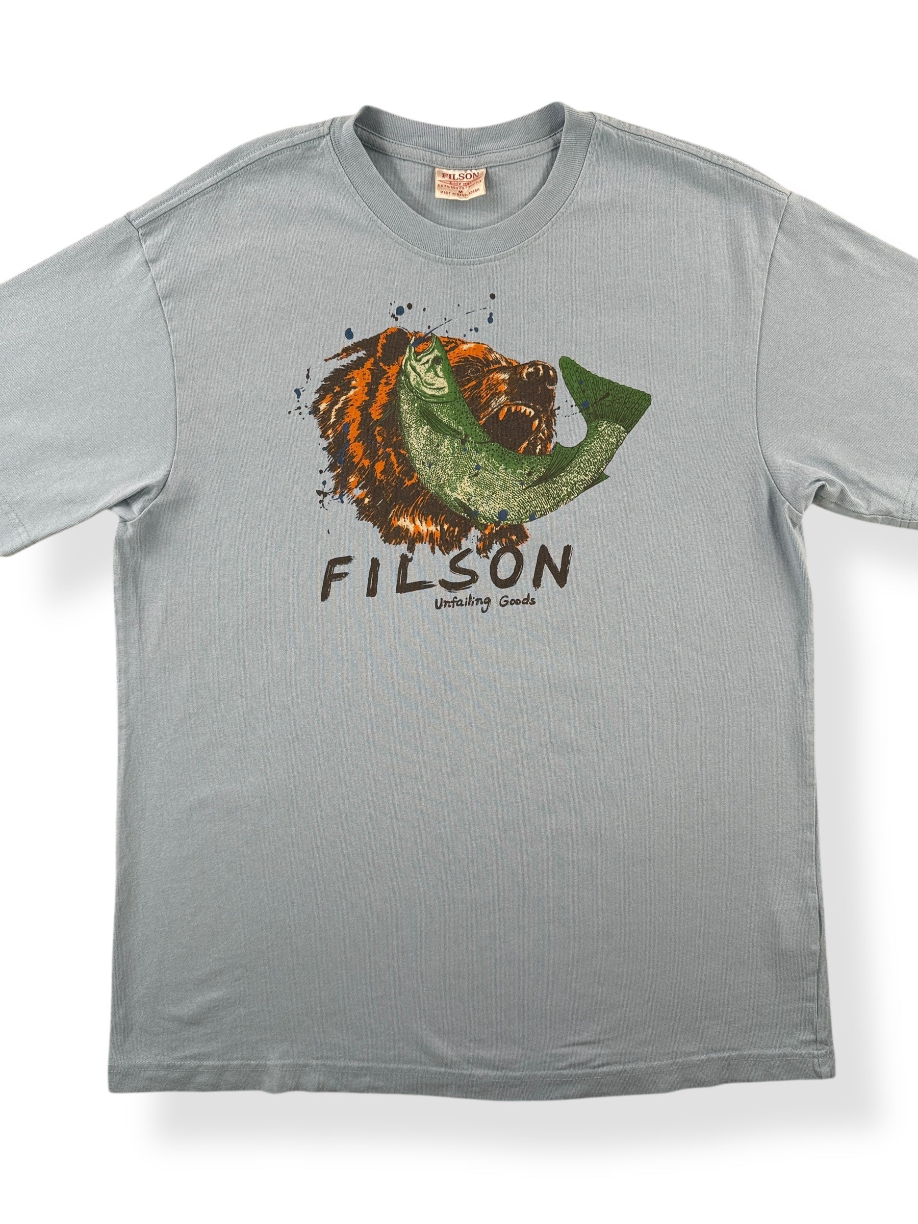 Front Close Up of Dust Filson Frontier Graphic Tee SZ M