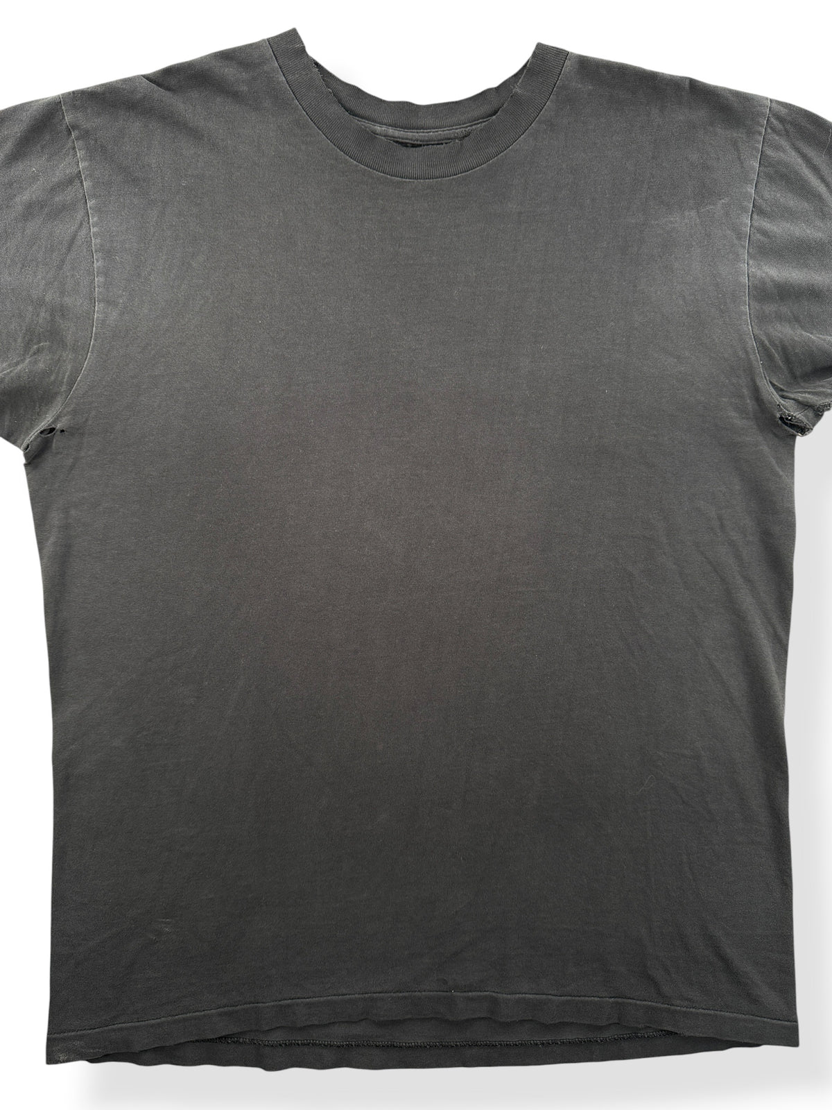 Close-up of Vintage Black Blank Tee SZ XL