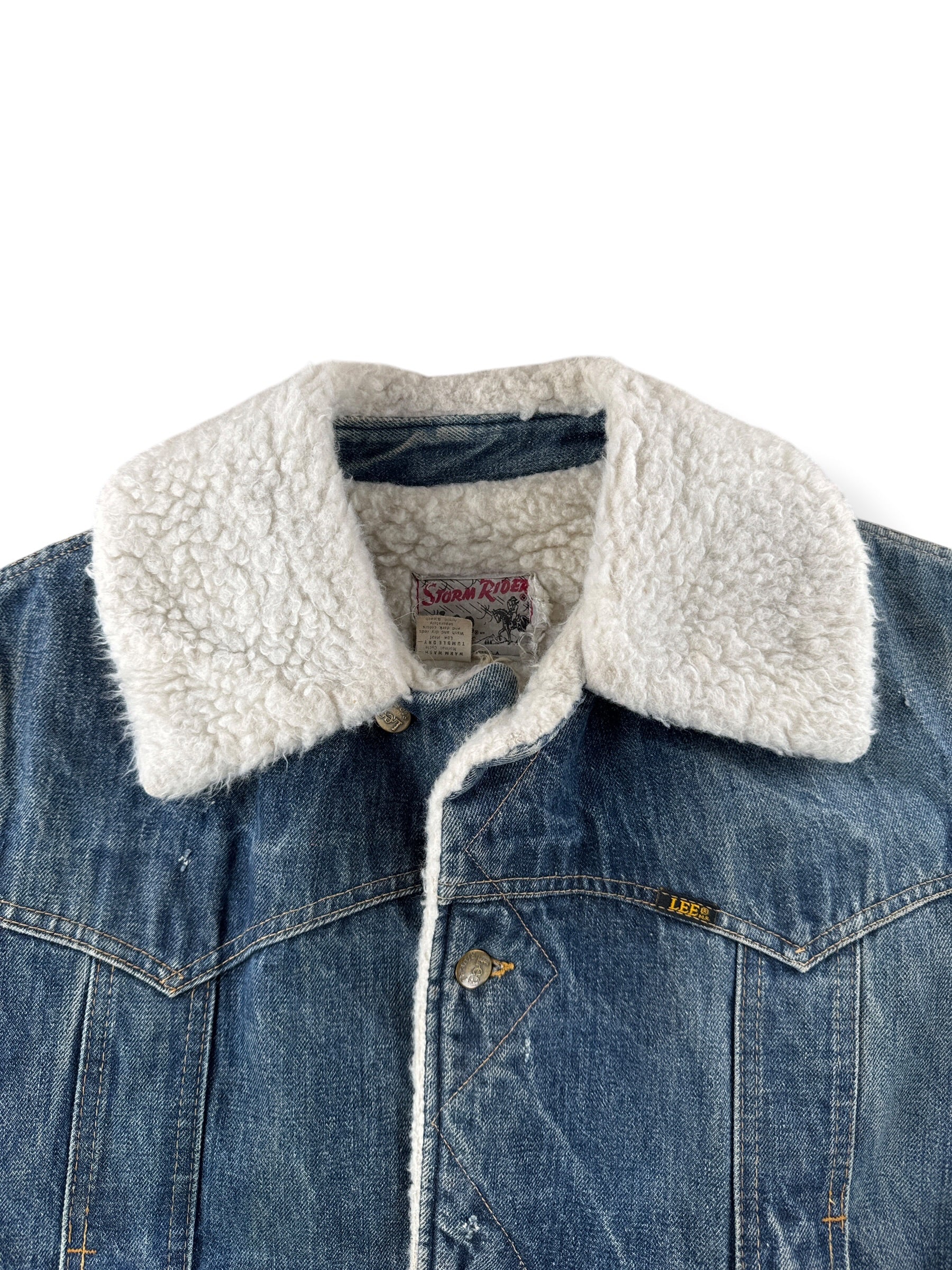 Collar on Vintage 70’s Faded Lee Storm Rider Sherpa Jacket SZ L