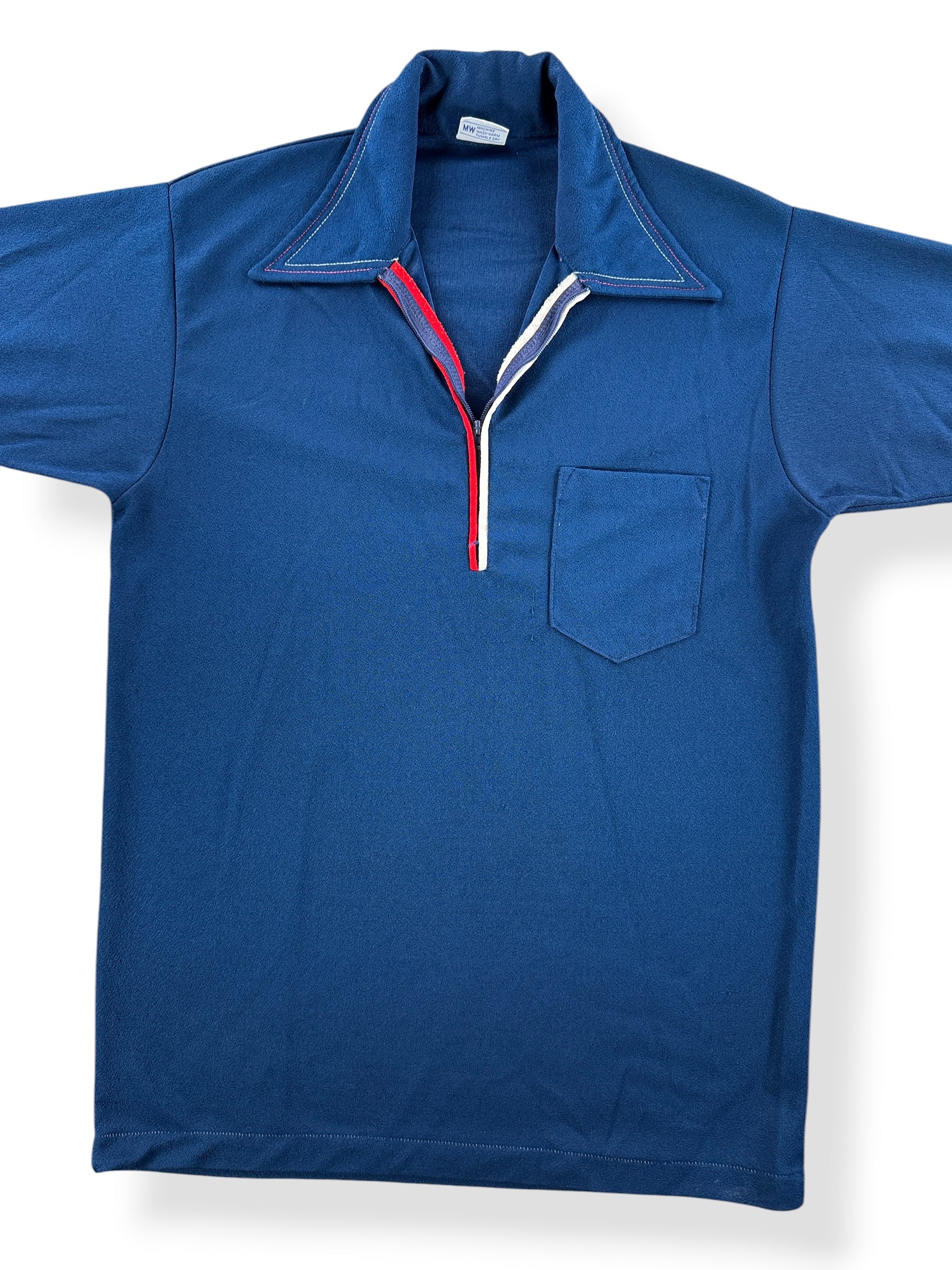 Front Close Up of Vintage Penney's Towncraft Quarter Zip Shirt SZ XL (Fits M)