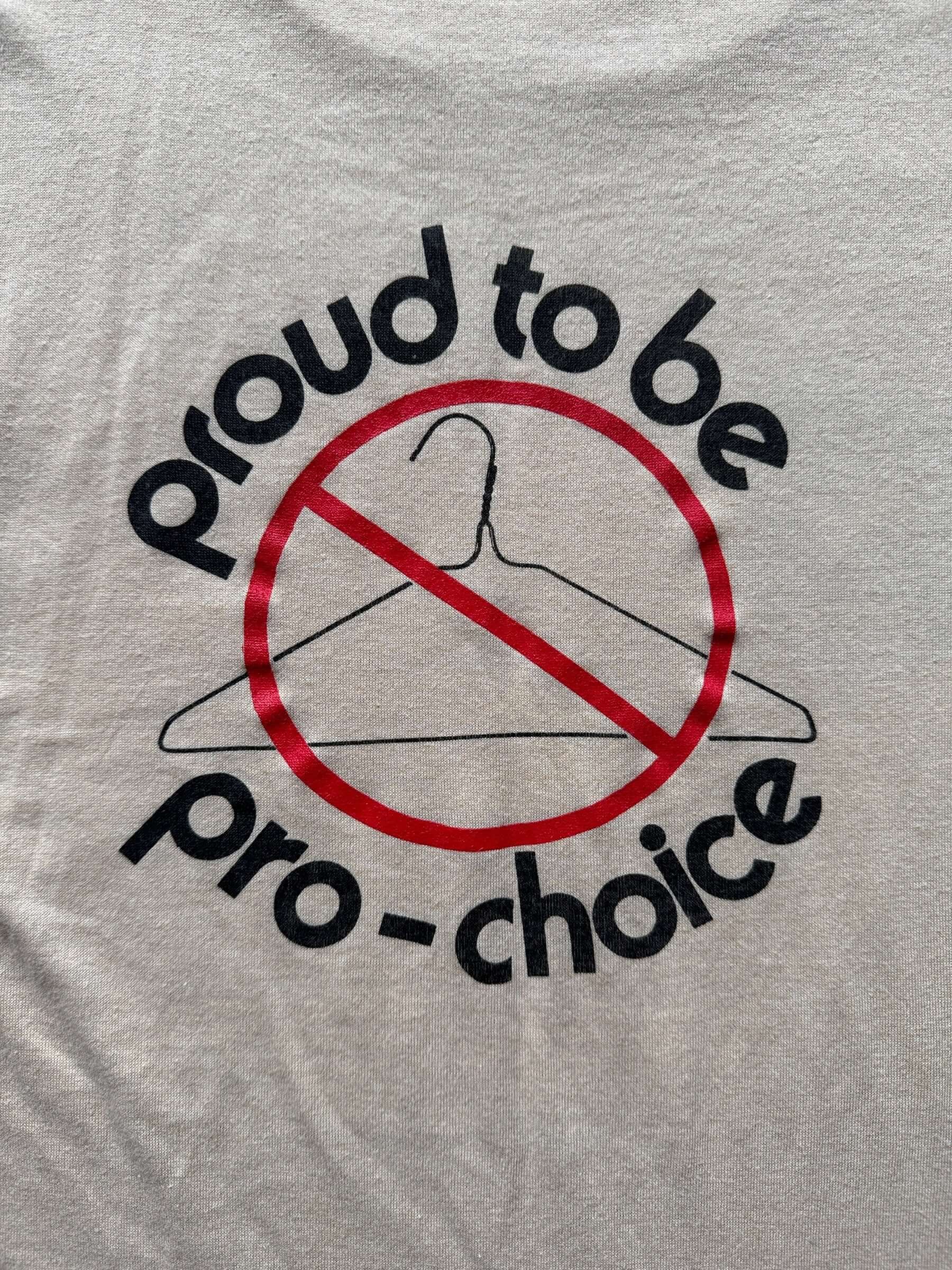 back graphic of Vintage Pro-Choice Tee SZ L