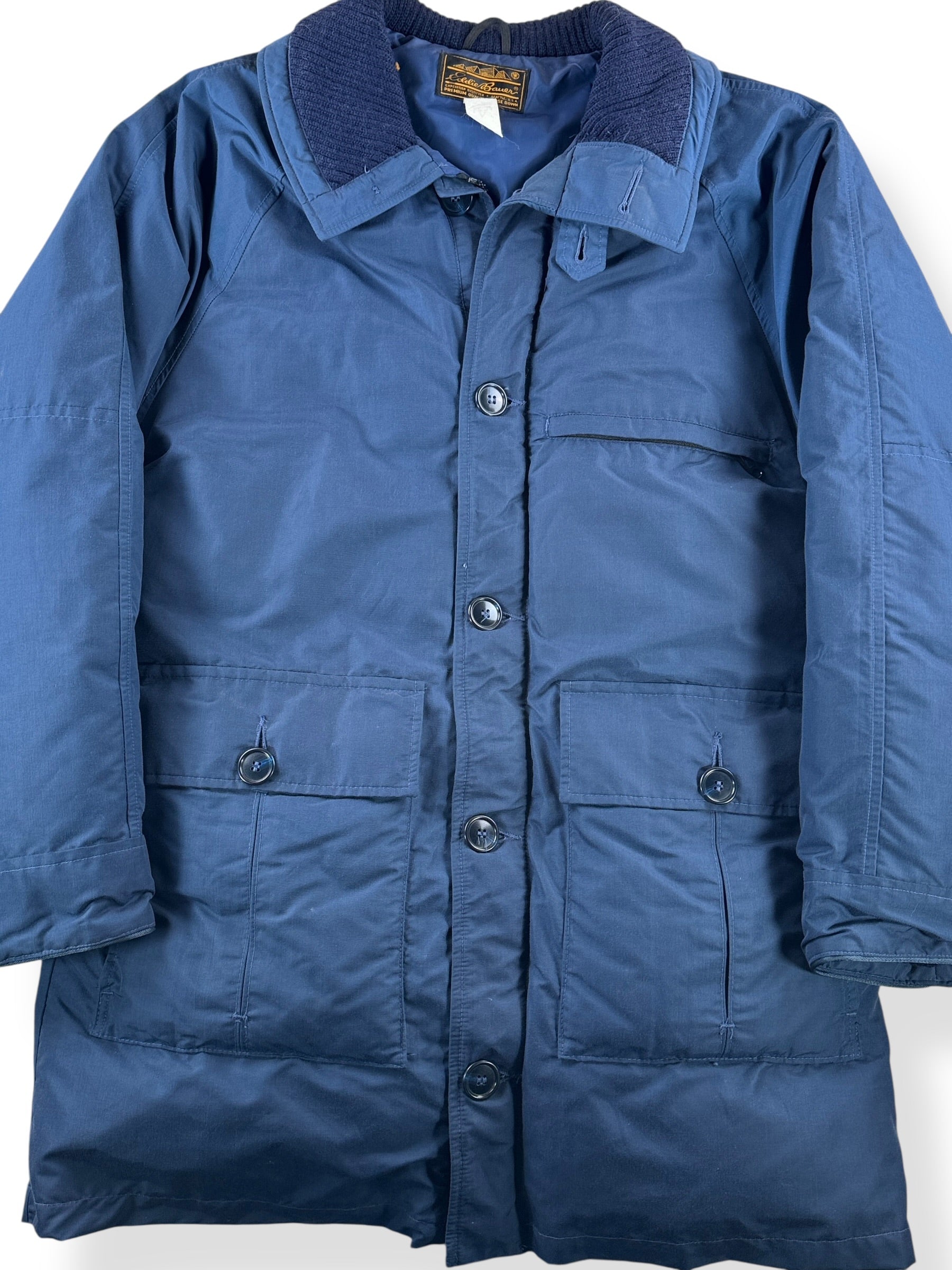 Front Close Up of Vintage 80s Eddie Bauer Parka SZ XL