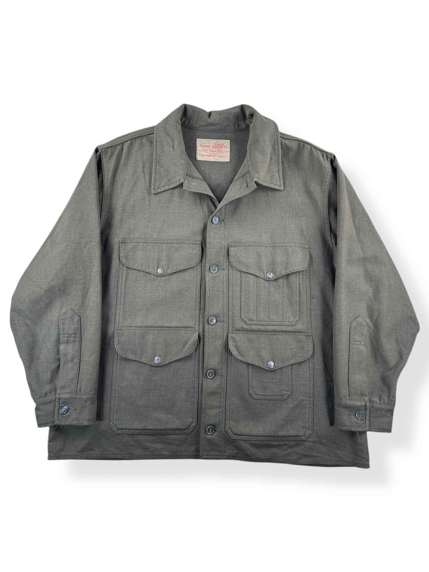 Front of Vintage Filson Forestry Cloth Cruiser SZ XXL