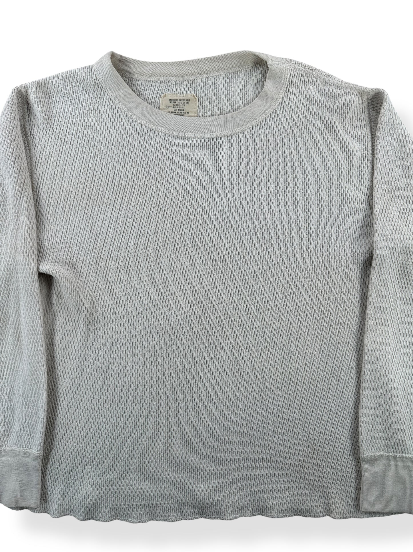 Front Close Up of Vintage Military Thermal Top SZ M