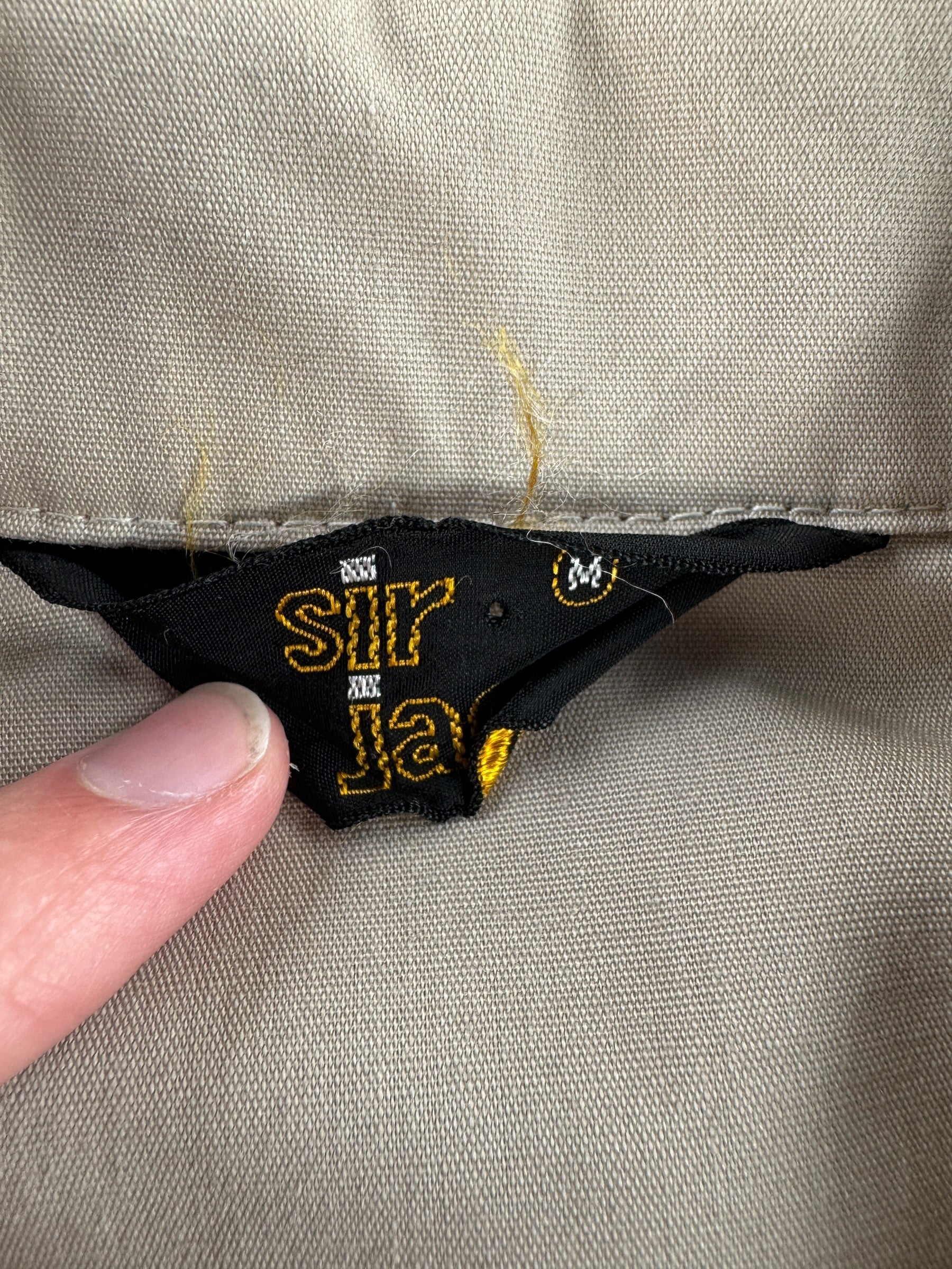 Tag on Vintage Sir Jac Khaki Liteweight Jacket SZ M (Fits S)