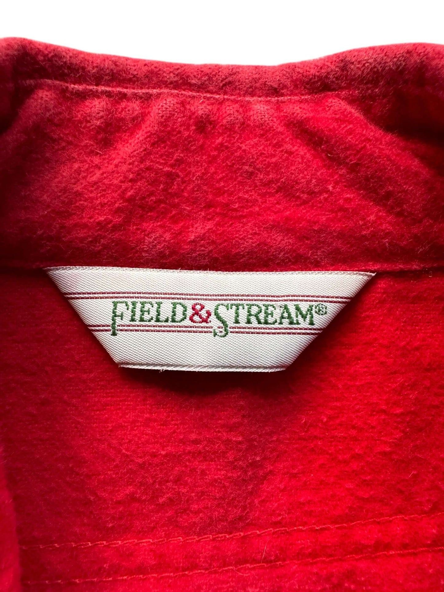 tag on Vintage Field and Stream Red Chamois Shirt SZ M