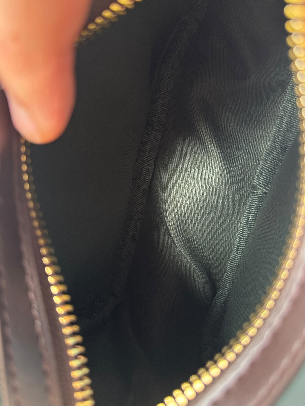 Inside of Filson X Alaska Airlines Mini Accessories Bag