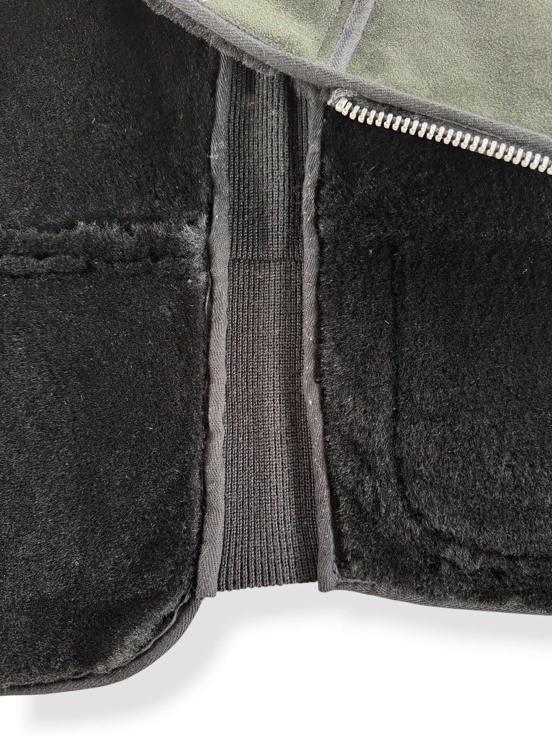 Side lining on Filson Workshop Black Shearling Vest SZ M