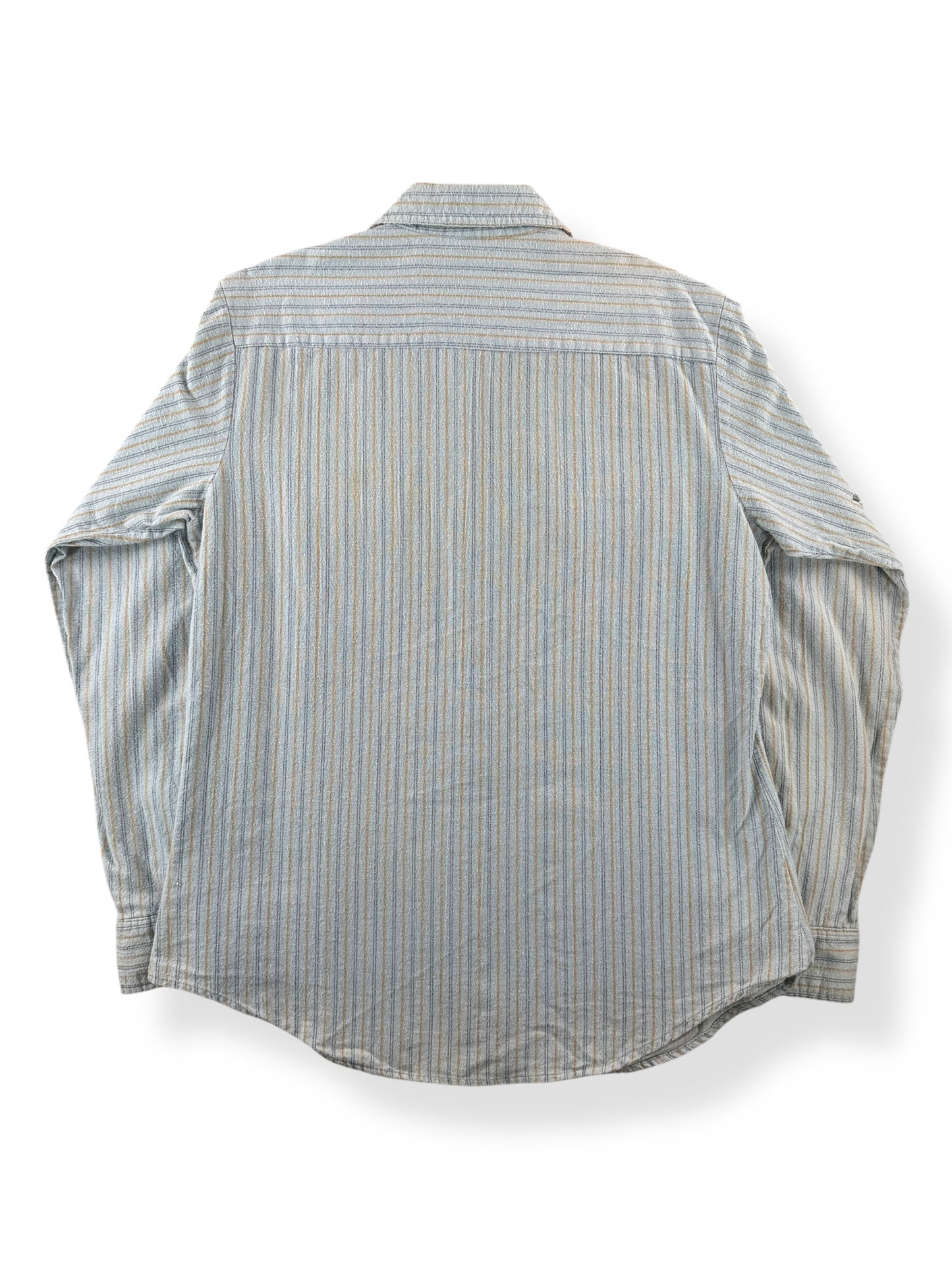 Back of Vintage Grape Vines Cotton Striped Shirt SZ L (Fits M)