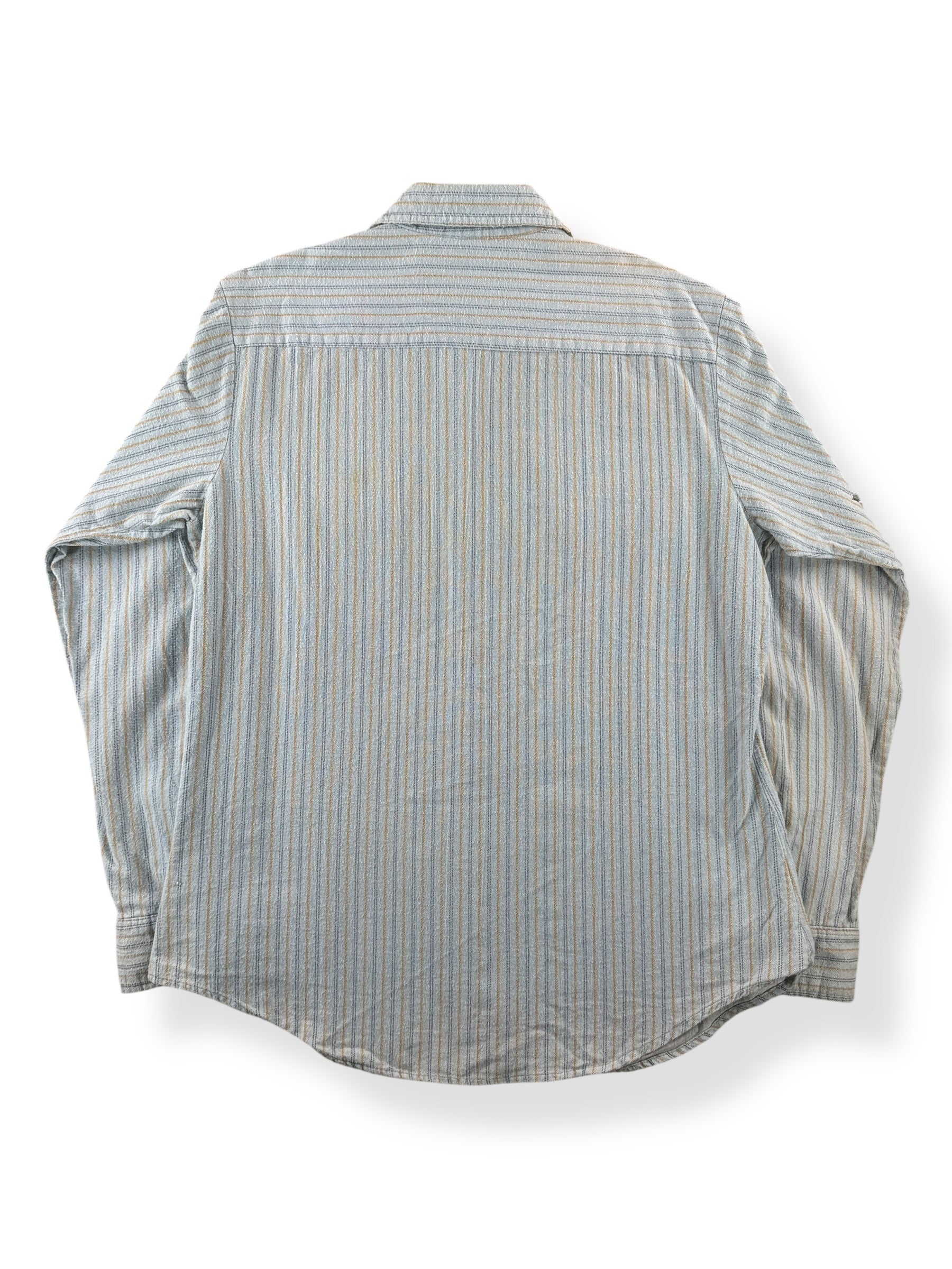 Back of Vintage Grape Vines Cotton Striped Shirt SZ L (Fits M)