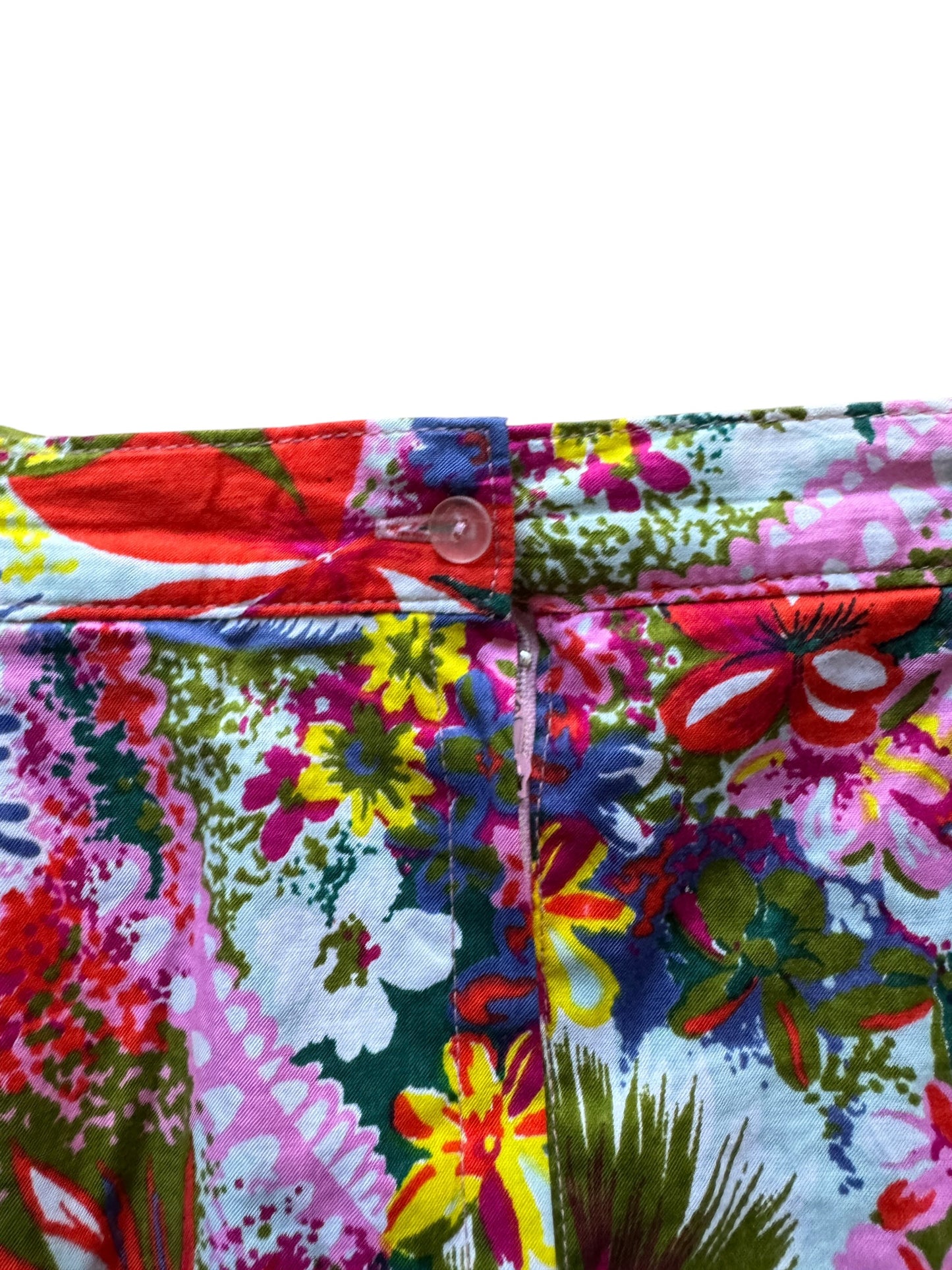 Button on Vintage Fellini Floral Blouse And Skirt Set SZ S