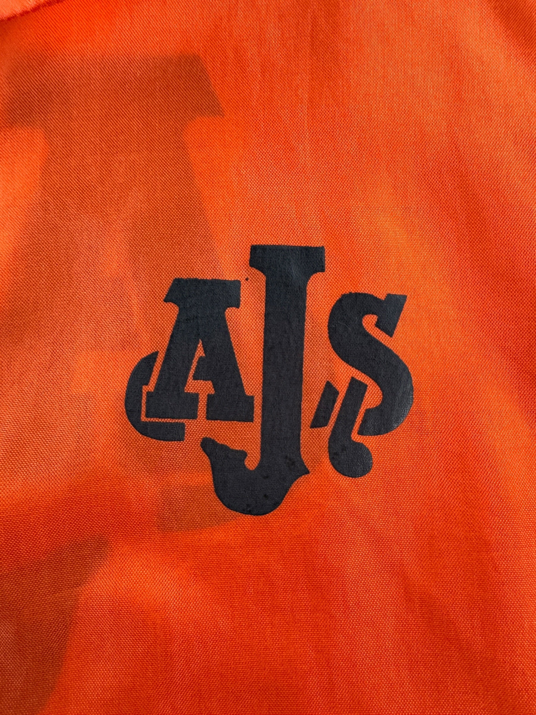 Front Graphic of Vintage Flocked Windbreaker SZ M