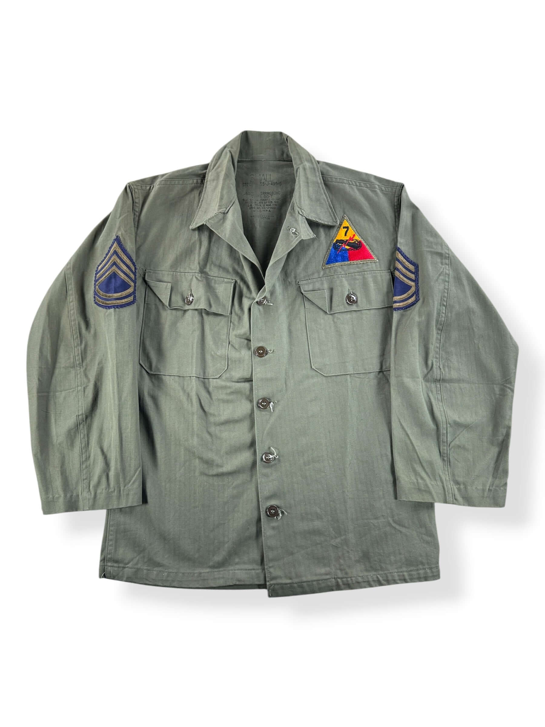 Front of Vintage 50s WWII HBT Shirt SZ S