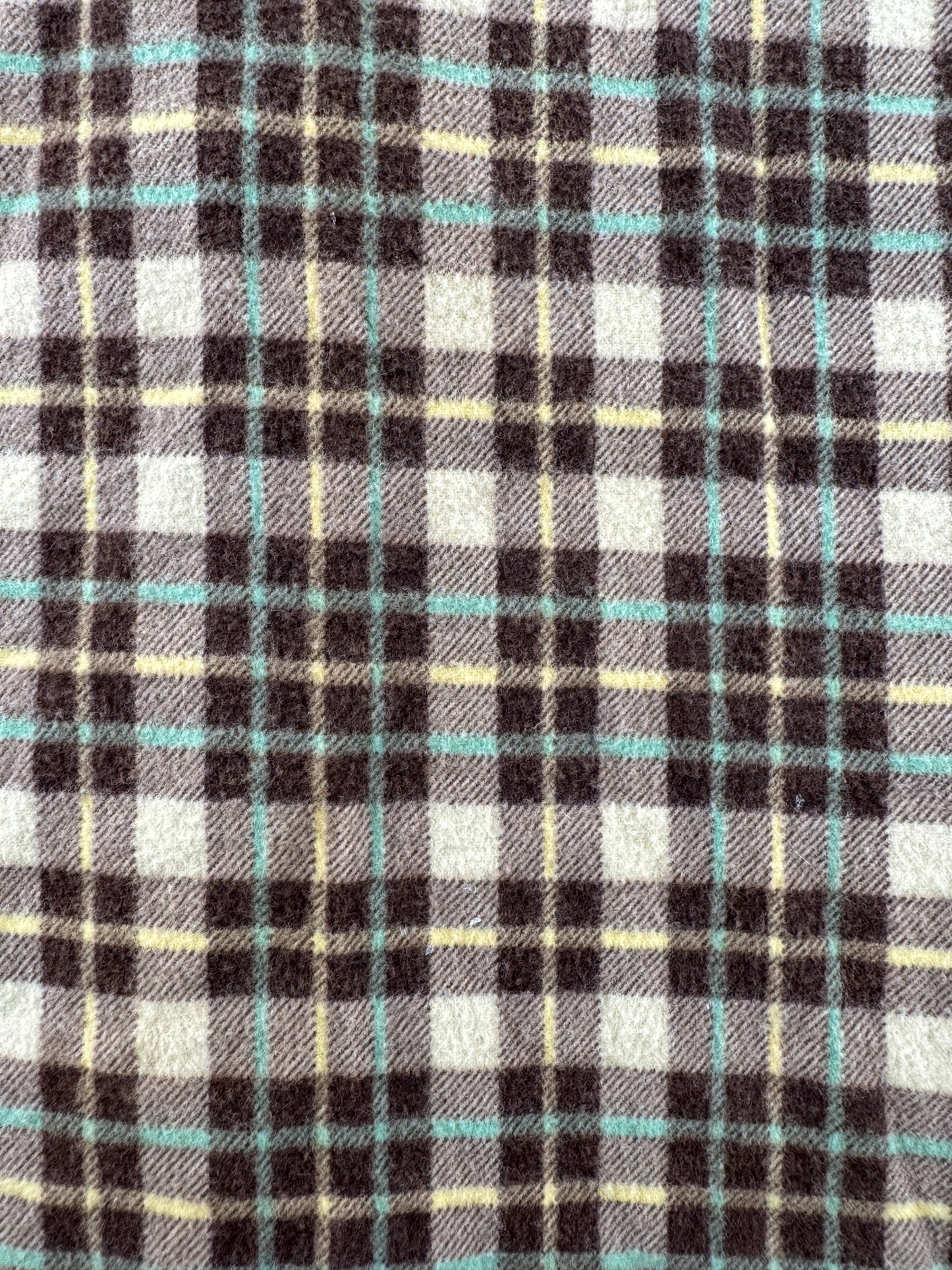 Pattern on Vintage JC Penney's Mint Chocolate Printed Cotton Flannel SZ XL