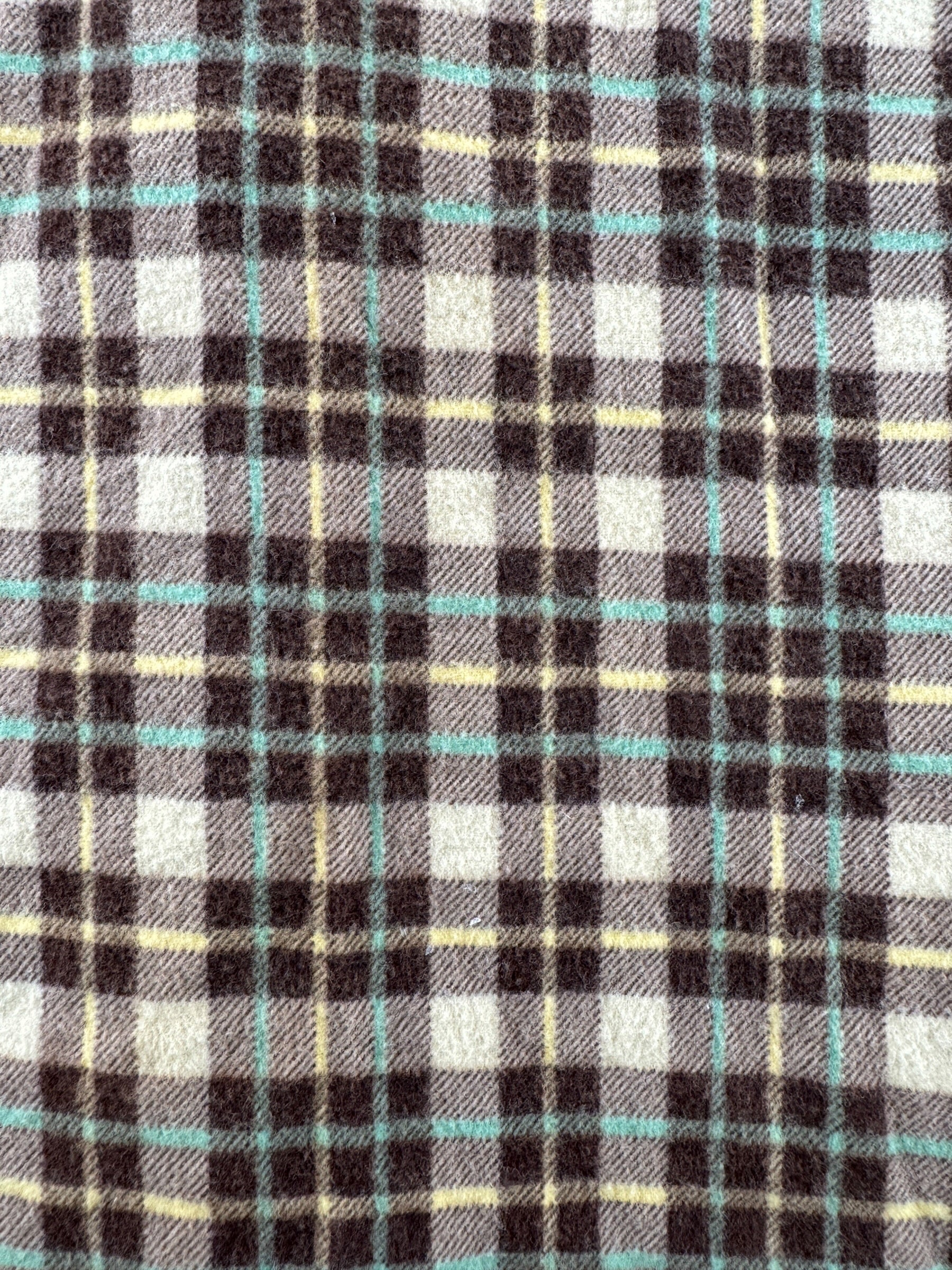 Pattern on Vintage JC Penney's Mint Chocolate Printed Cotton Flannel SZ XL