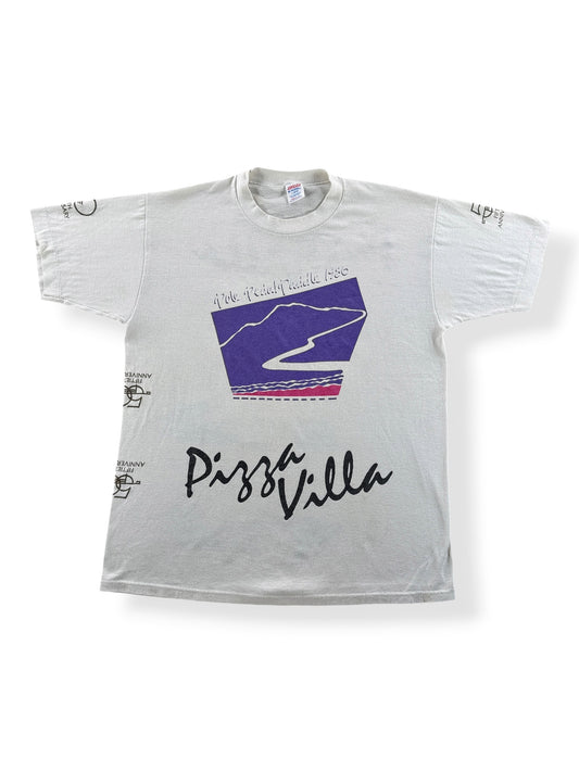 Front of Vintage Pizza Villa Test Print Tee SZ L (Fits M)