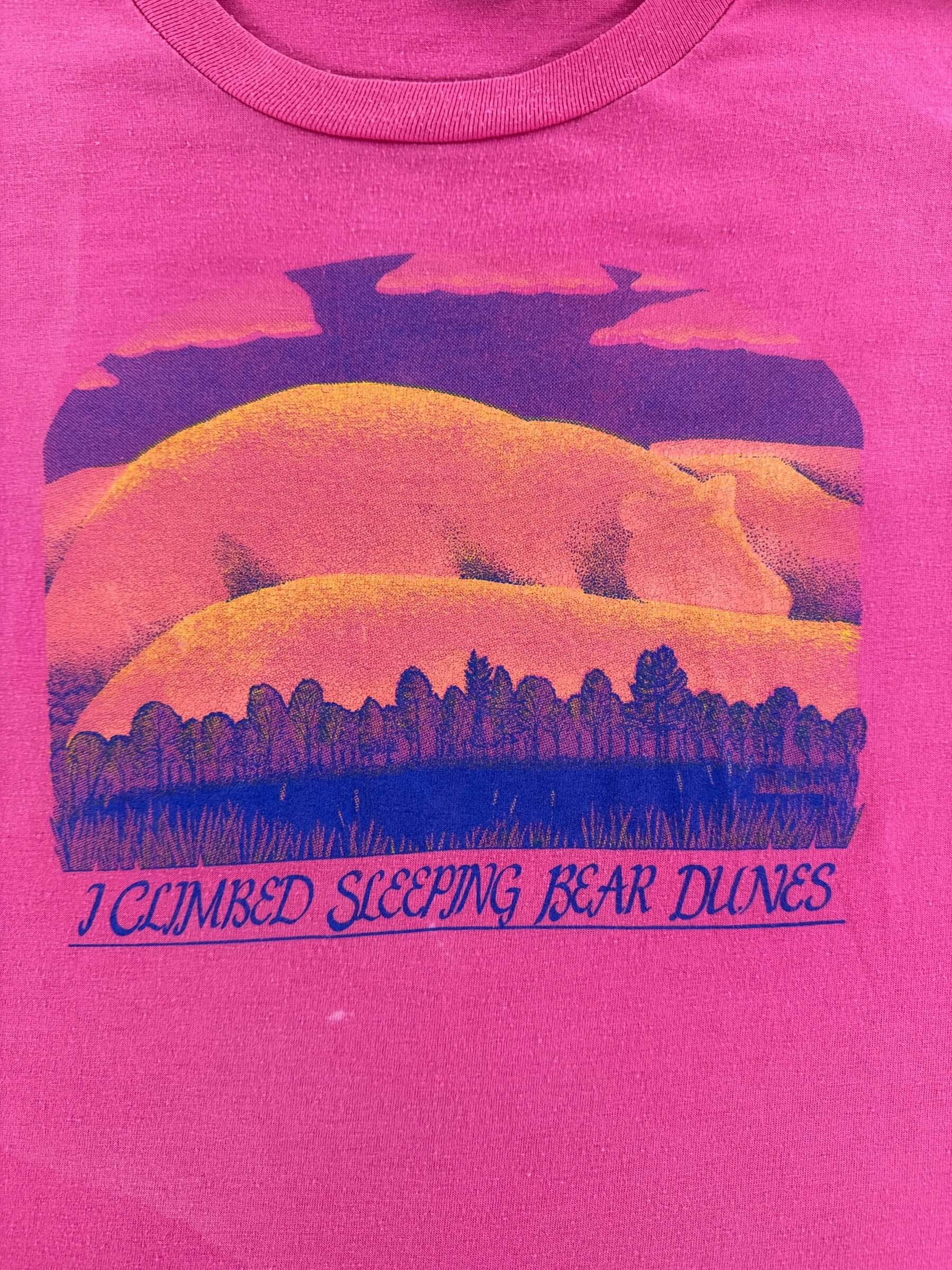 Graphic of Vintage I Climbed Sleeping Bear Dunes Tee SZ XL (Fits L)