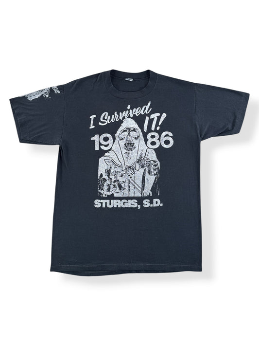 Front of Vintage 86 Sturgis Black Hills Motor Classic Tee SZ M