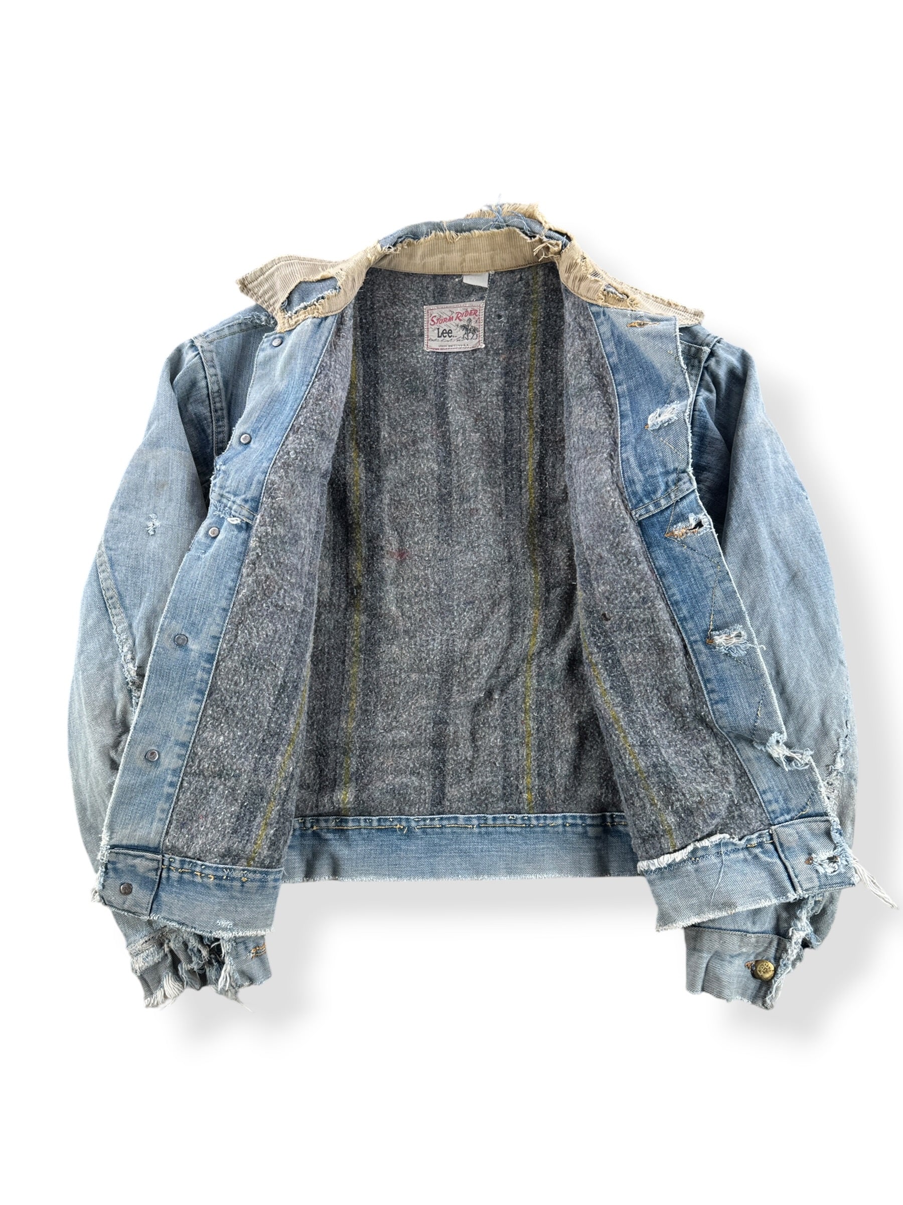 Vintage Thrashed 70s Lee Storm Rider Denim Jacket SZ L – The Barn