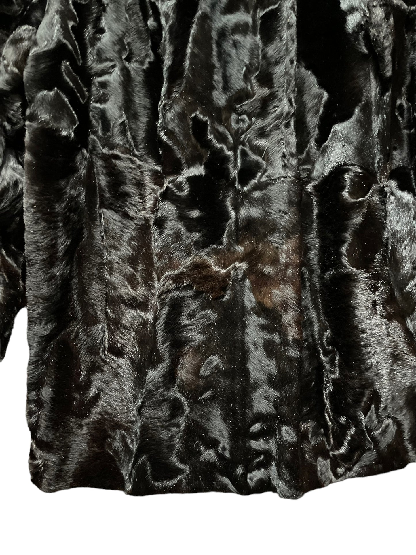Color detail of Vintage 1940s Black Beaver Fur Coat | Seattle True Vintage | Barn Owl Vintage Fur Coats