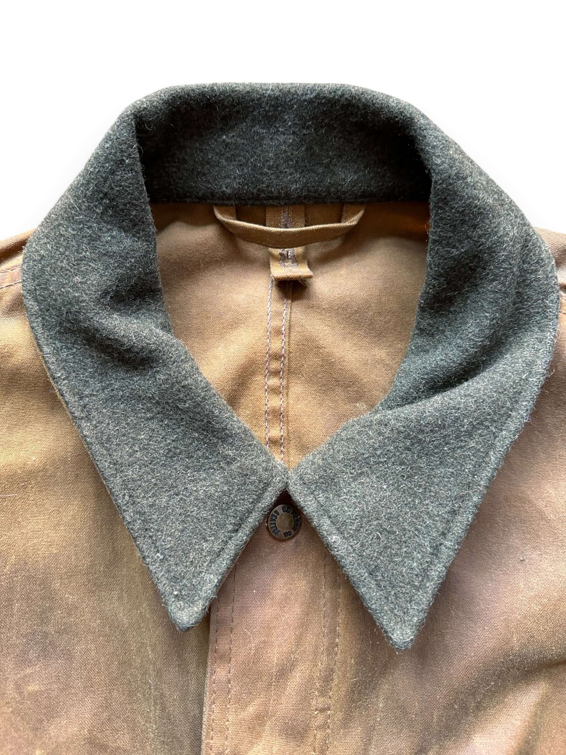 Collar View of Filson Tin Cloth Jacket Size XL