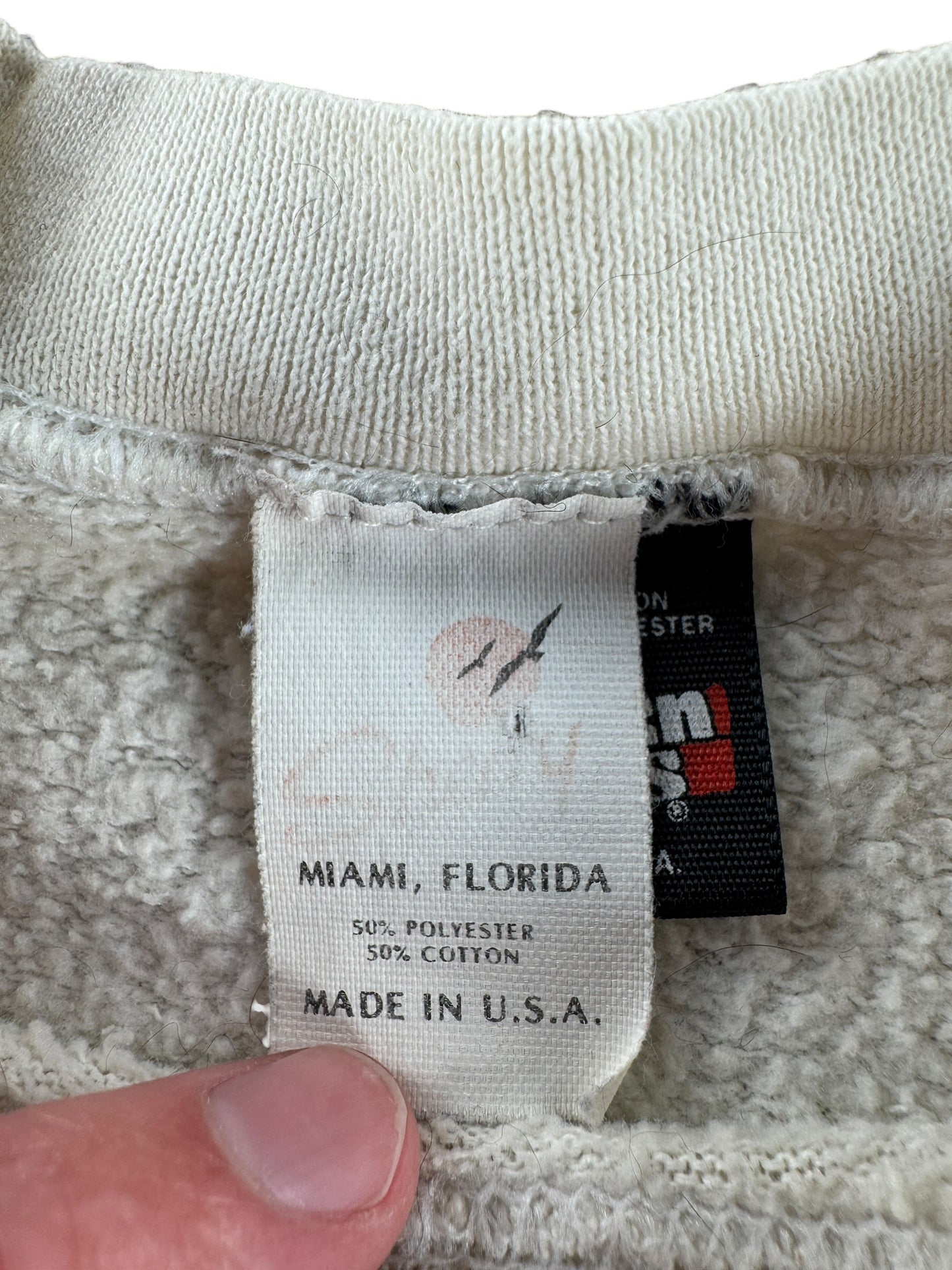 Label on Vintage 80s Mickey California Chopper Crewneck SZ M (Fits S)