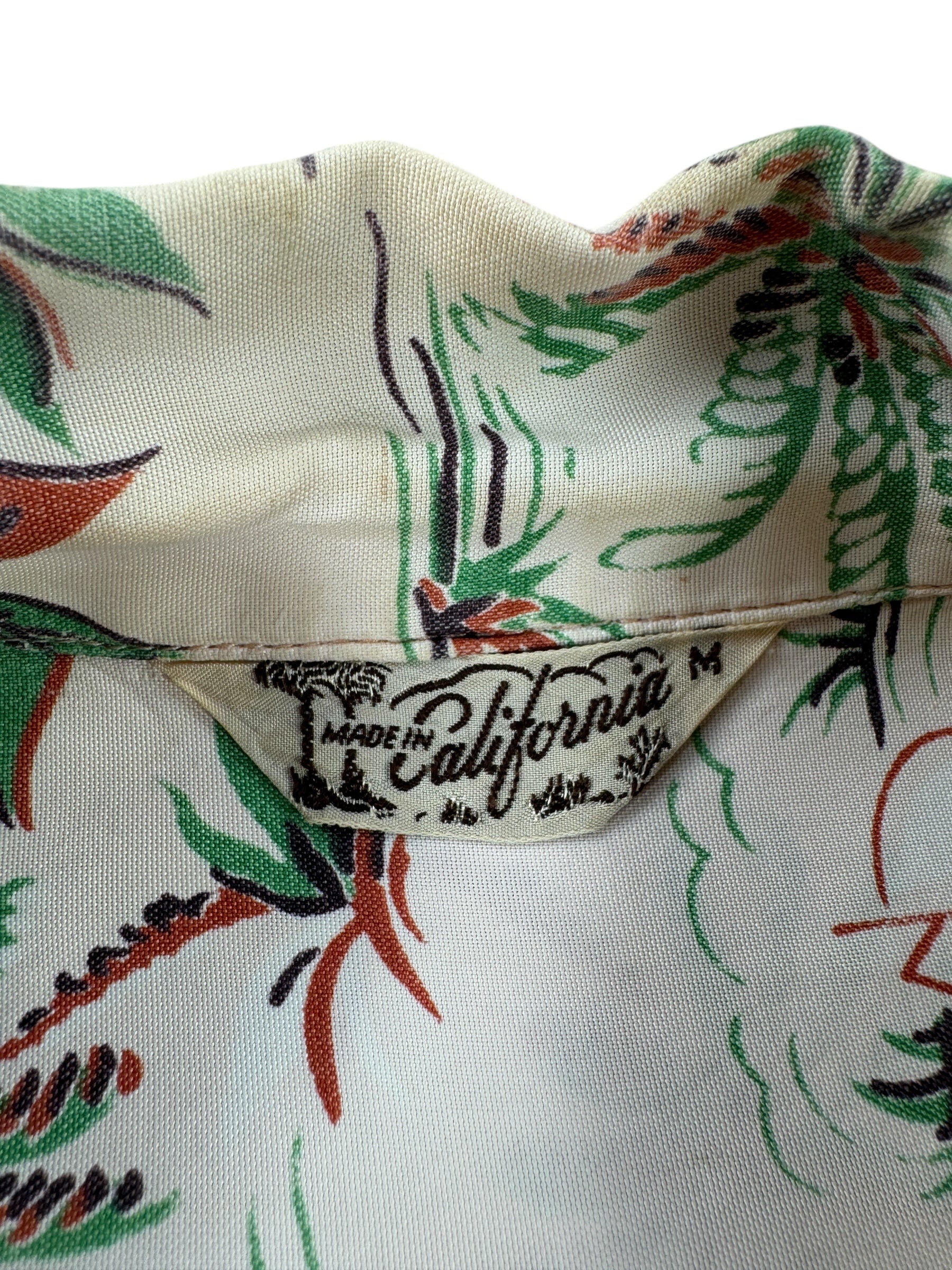 Tag on Vintage Made in California Long Sleeve Aloha Shirt SZ M