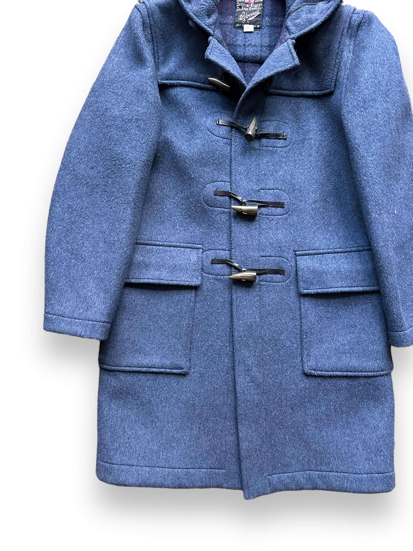 Front Right View of Vintage Gloverall Duffle Coat SZ L | Seattle Vintage Wool Coat | Barn Owl Vintage Seattle