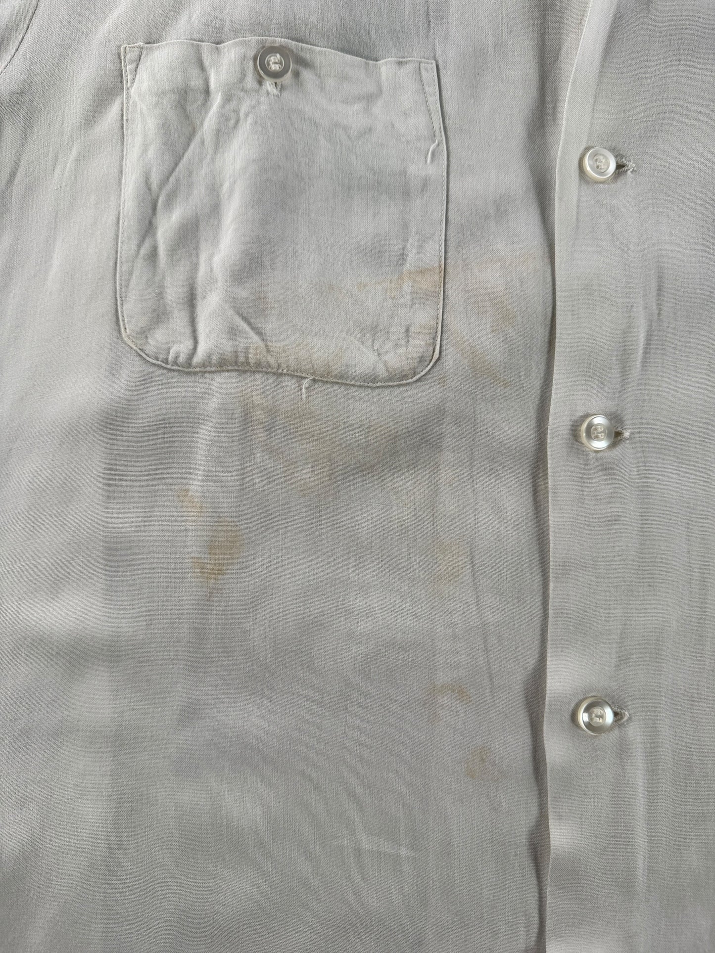 Stain on Vintage Bill's Bowling Shirt SZ M - AS IS