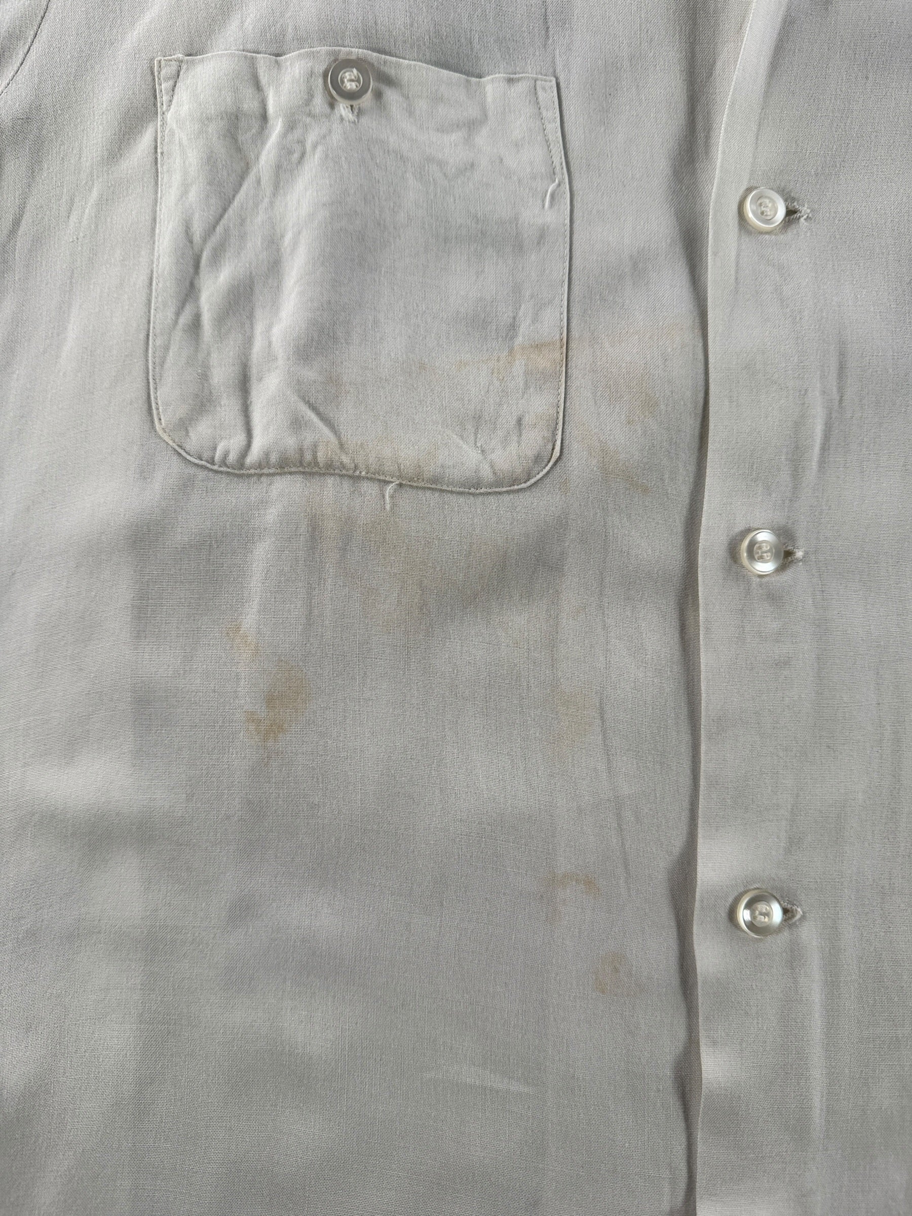 Stain on Vintage Bill's Bowling Shirt SZ M - AS IS