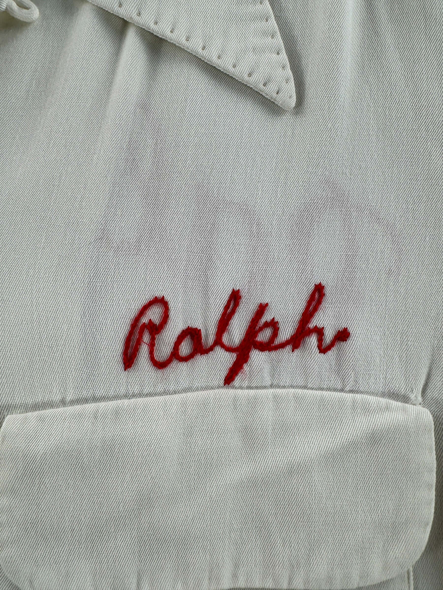Name on Vintage Ralph and Anna's Tavern Long Sleeve Bowling Shirt SZ M