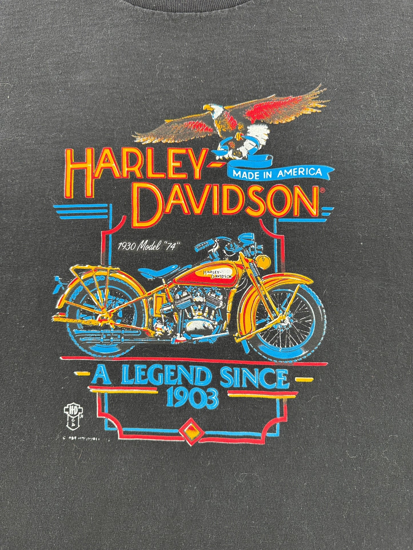 Graphic of Vintage '89 Harley Tee SZ XL