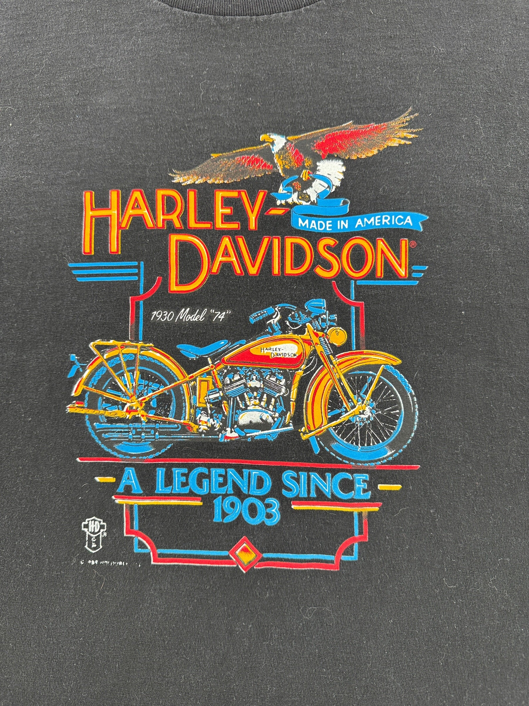 Graphic of Vintage '89 Harley Tee SZ XL