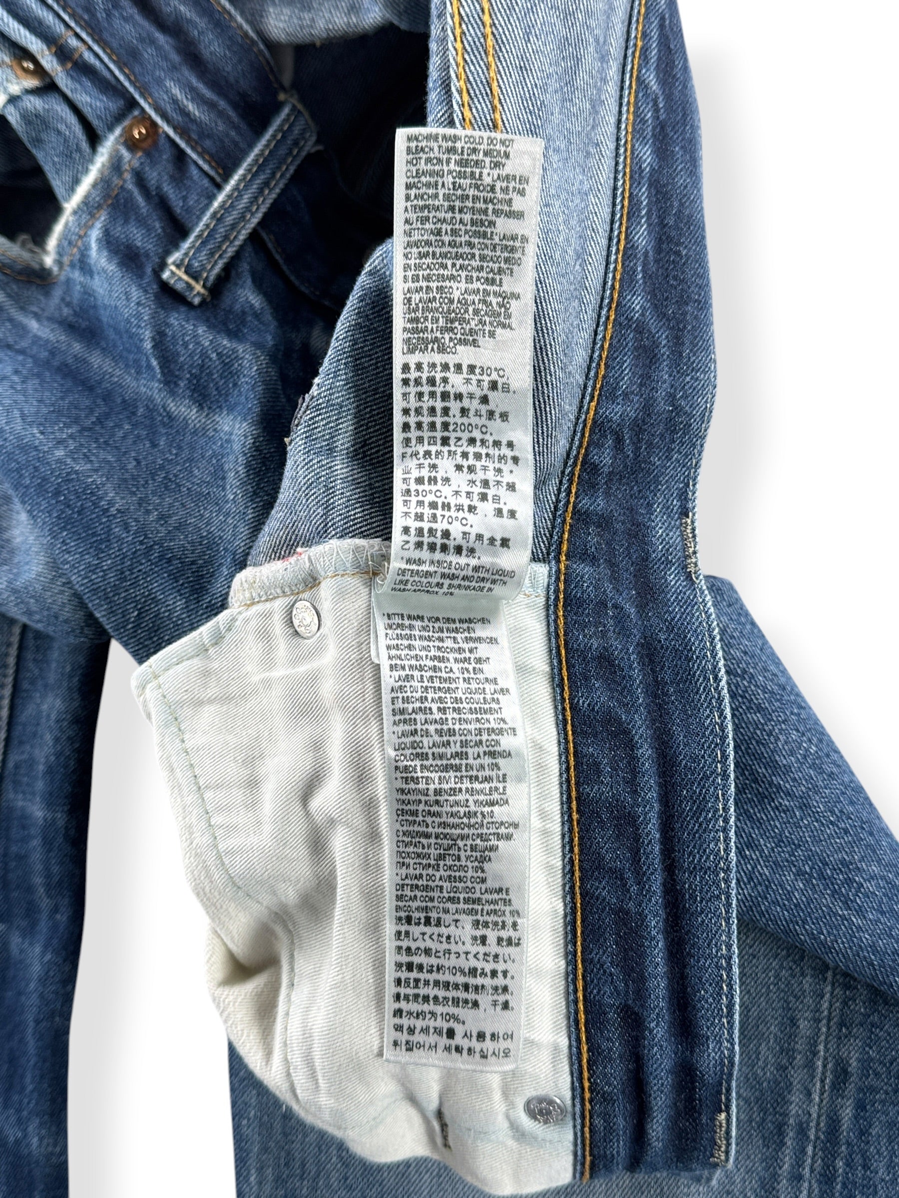 Tags on Levi's LVC 501ZXX Jeans W32