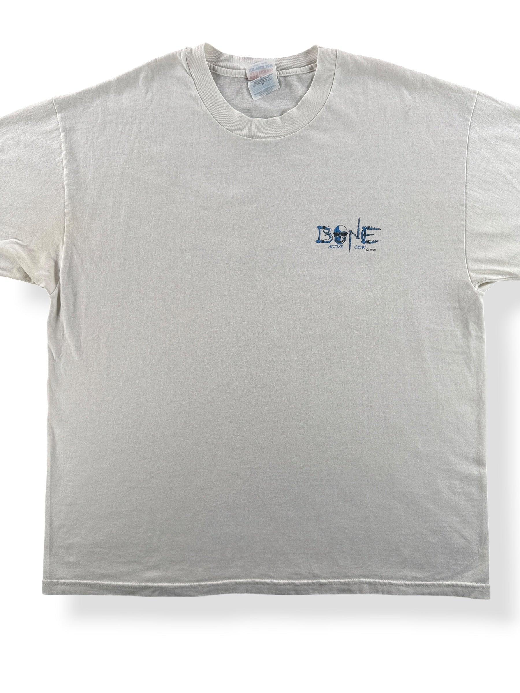 Front Close Up of Vintage Bone Active Gear Tee SZ XL