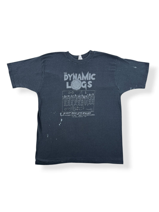 Front of Vintage Dynamic Logs Seattle Vinyl Reunion Tee SZ XL (Fits M)