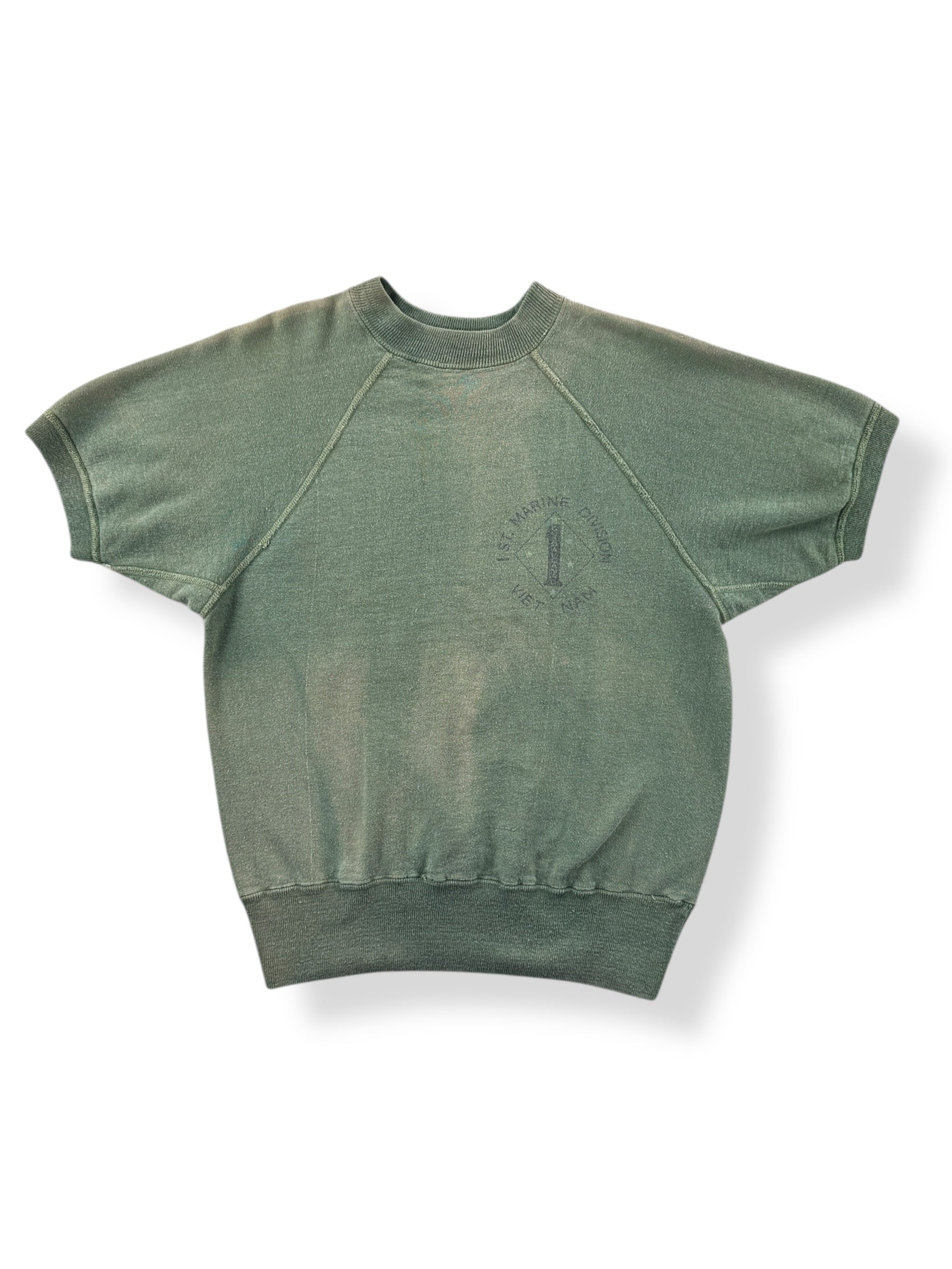 Front of Vintage Sun Faded Guadalcanal Vietnam Short Sleeve Crewneck SZ S