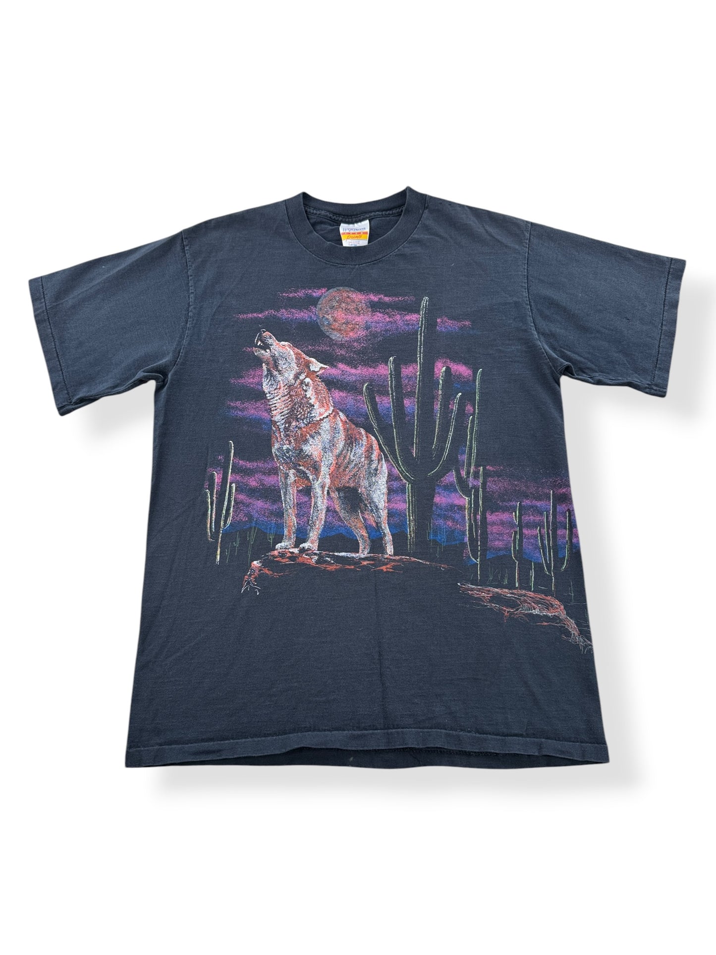 Front of Vintage Hazelwood Wolf Tee SZ L