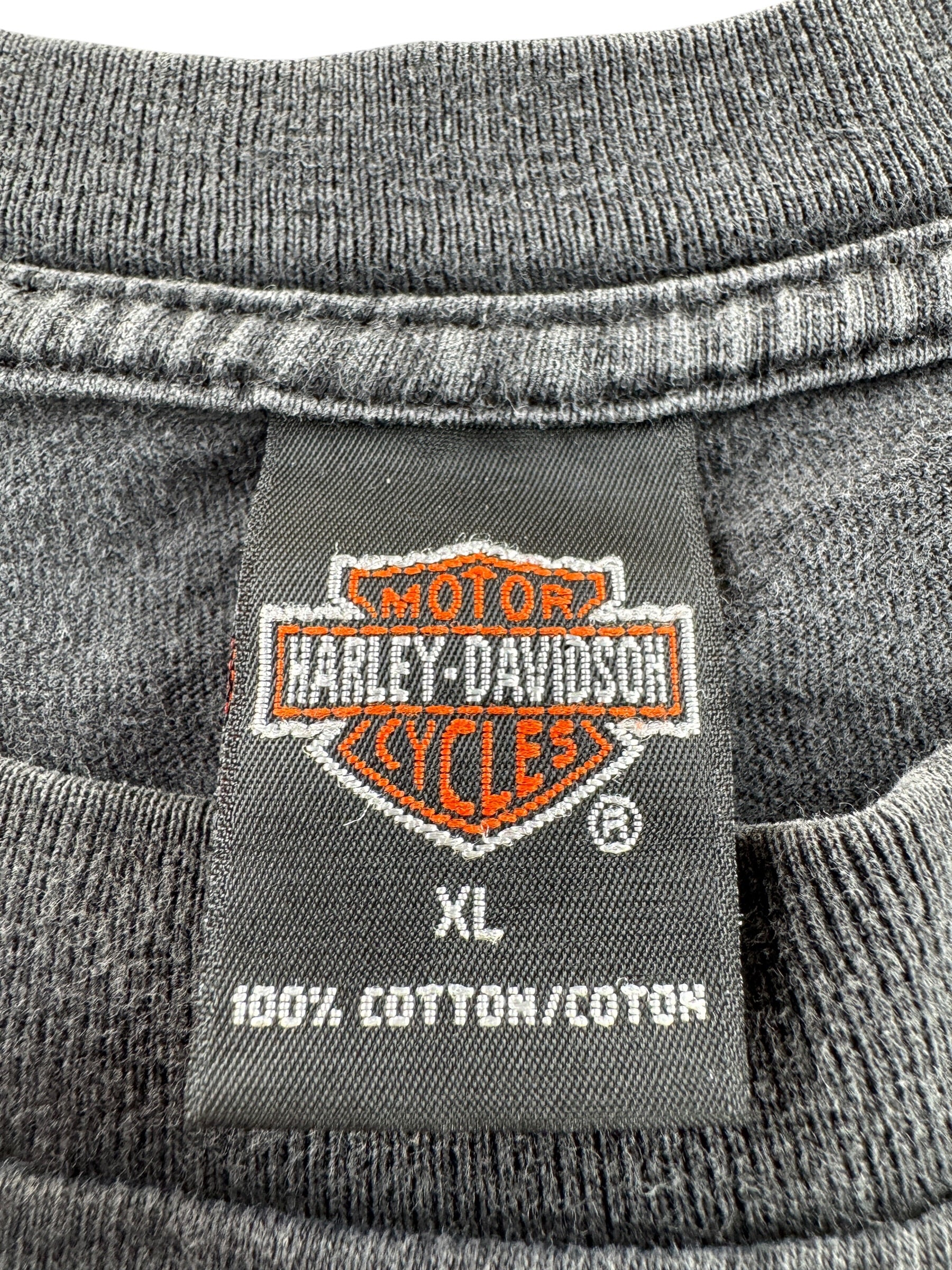 Tag on Vintage 90s Pike Wolf Harley Tee SZ XL