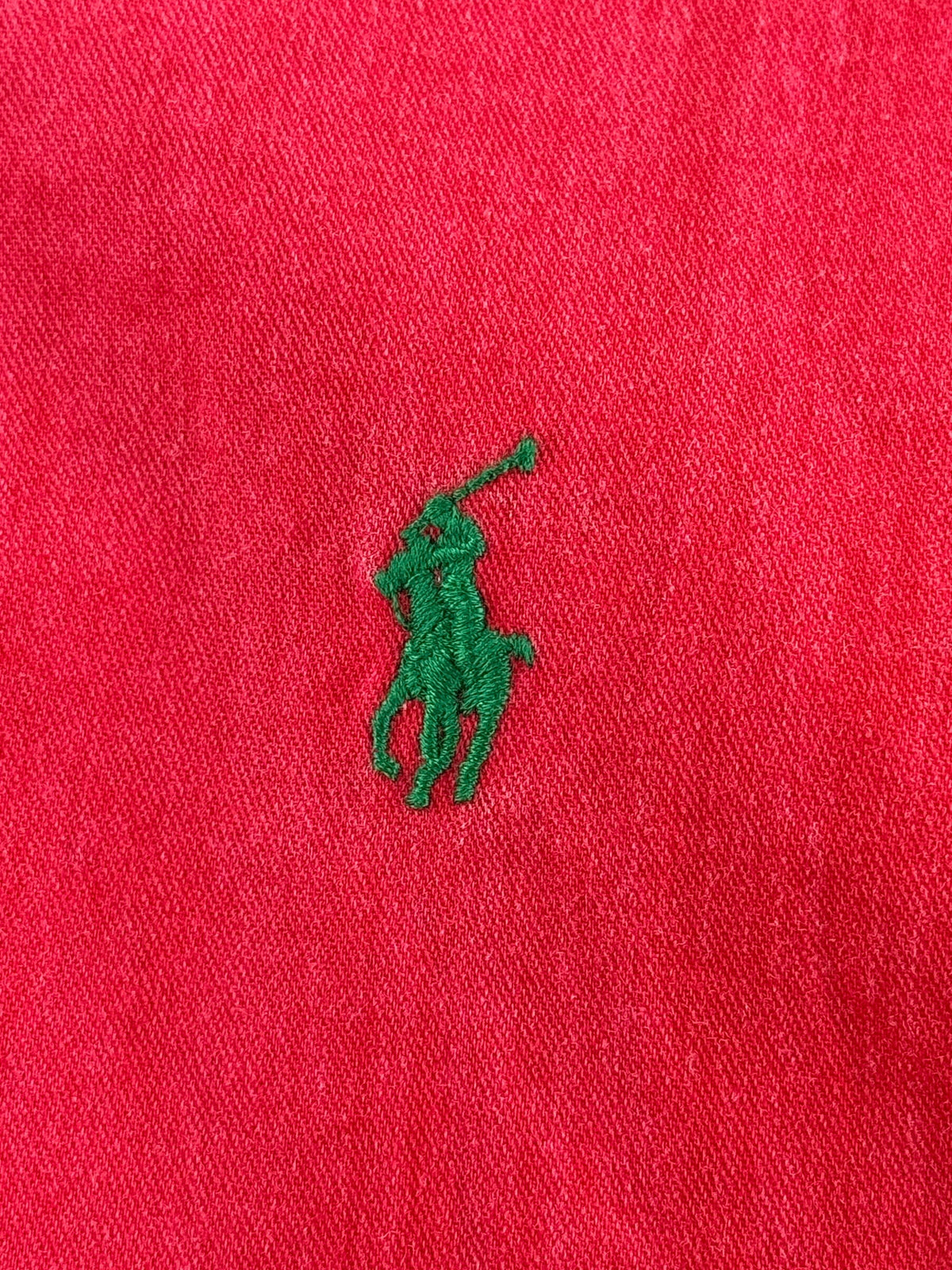 Polo logo on Vintage 80s Polo Lightweight Rugby Shirt SZ L