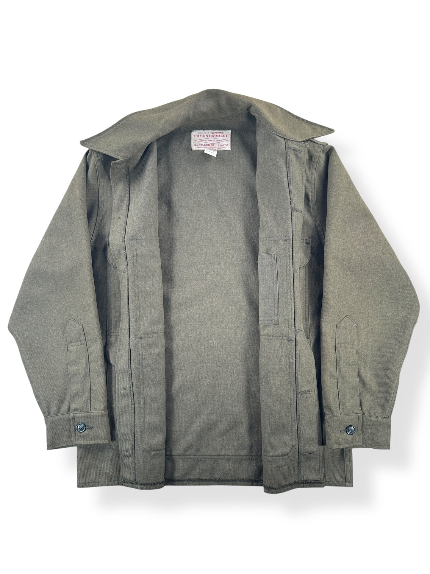 Inside of Vintage Filson Forestry Cloth Cruiser Jacket SZ 40