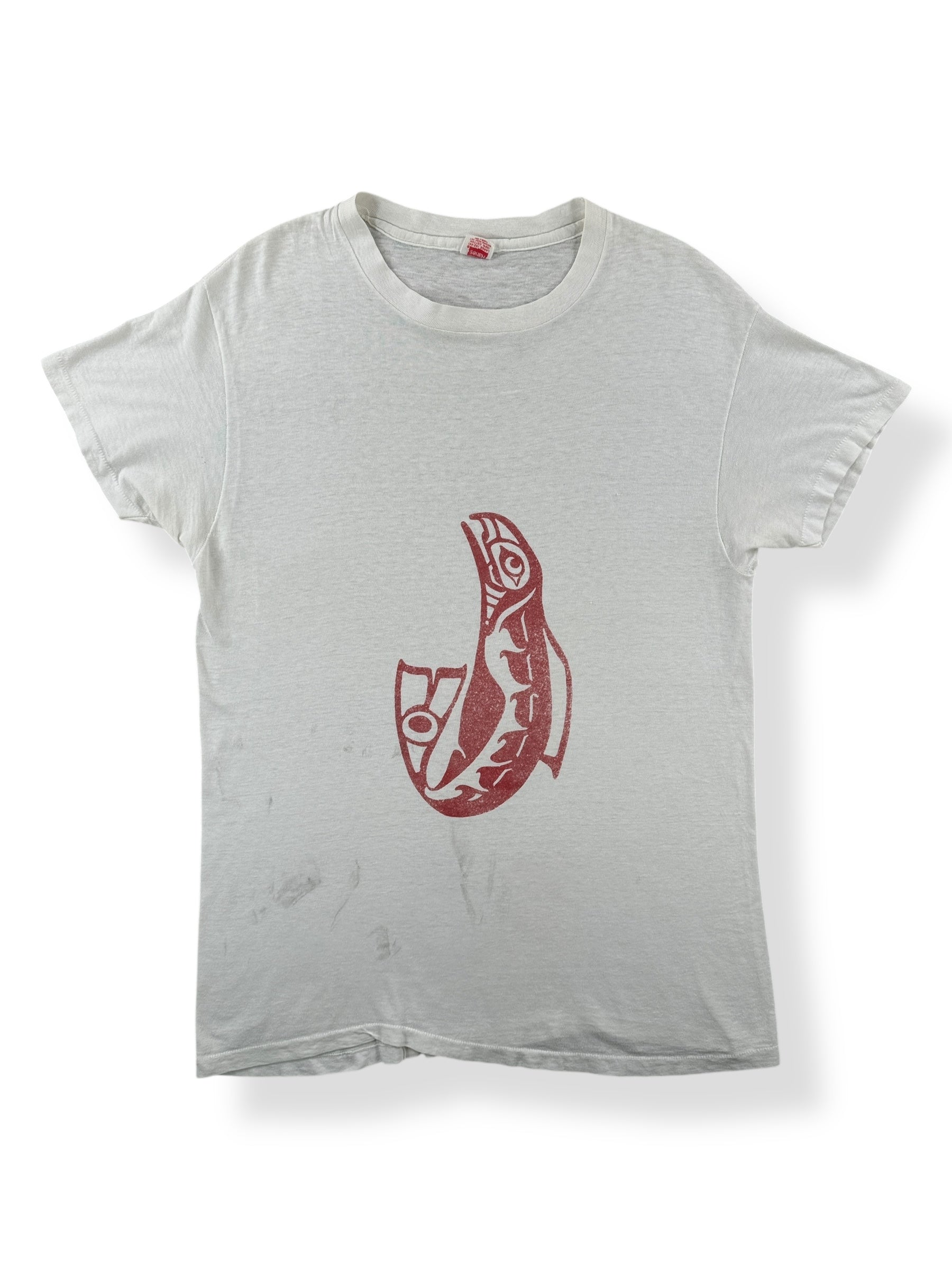 Front of Vintage PNW Fish Art Tee SZ M