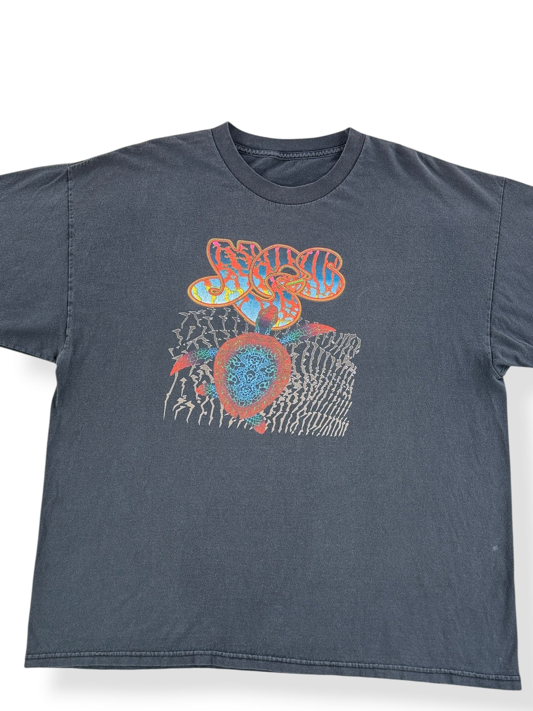 Front Close Up of Vintage Yes Tour Tee SZ XXL