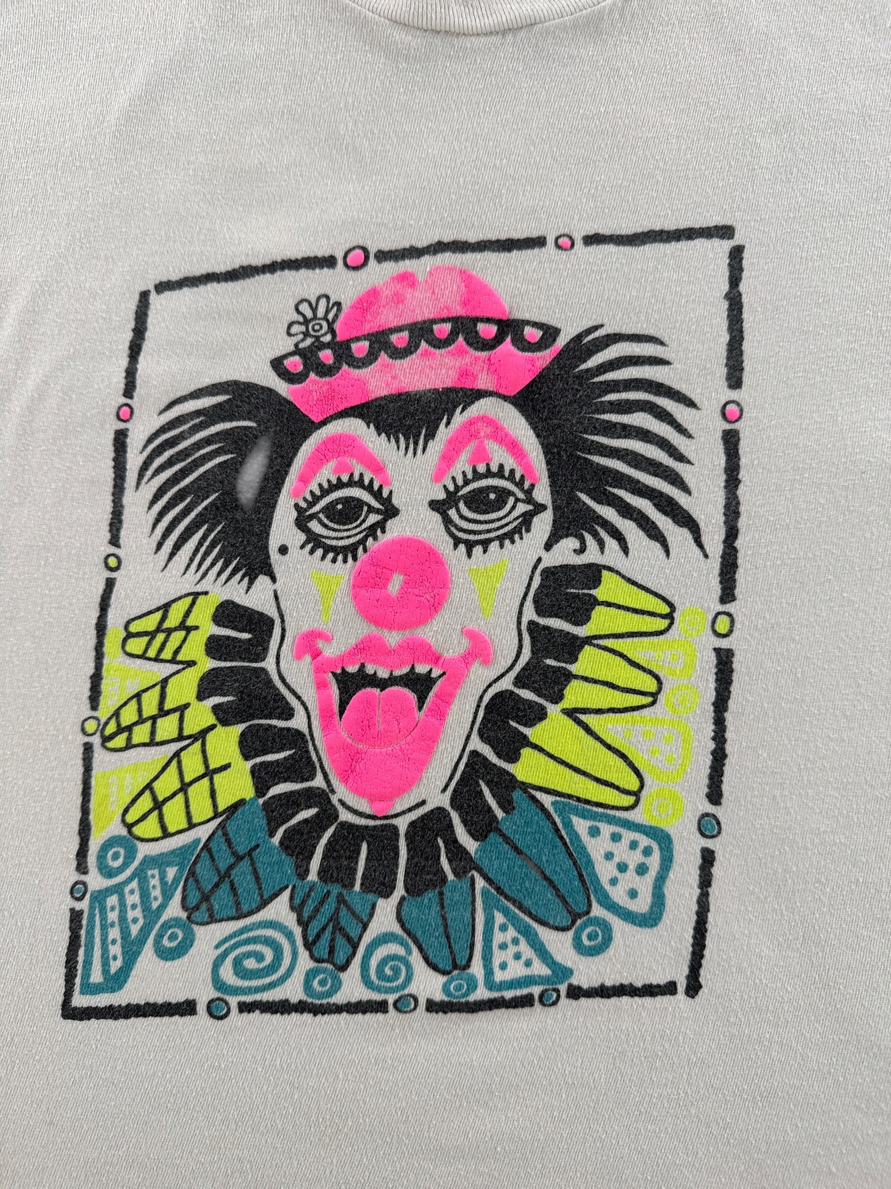 Graphic of Vintage Cropped Clown Tee SZ L