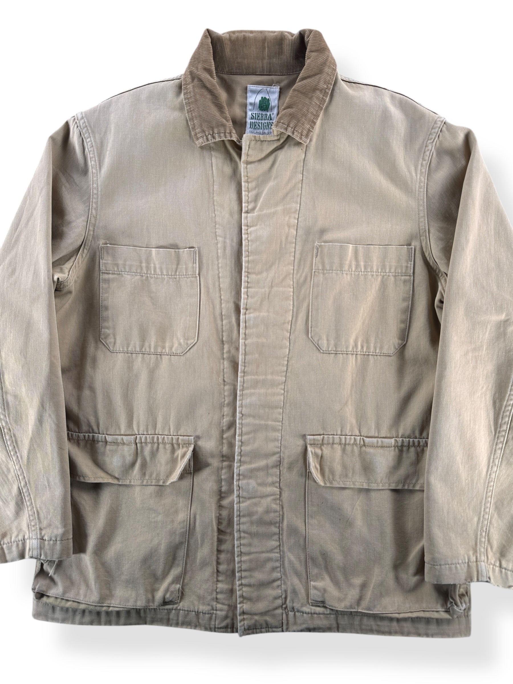 Front Close Up of Vintage Sierra Designs Chore Coat SZ M
